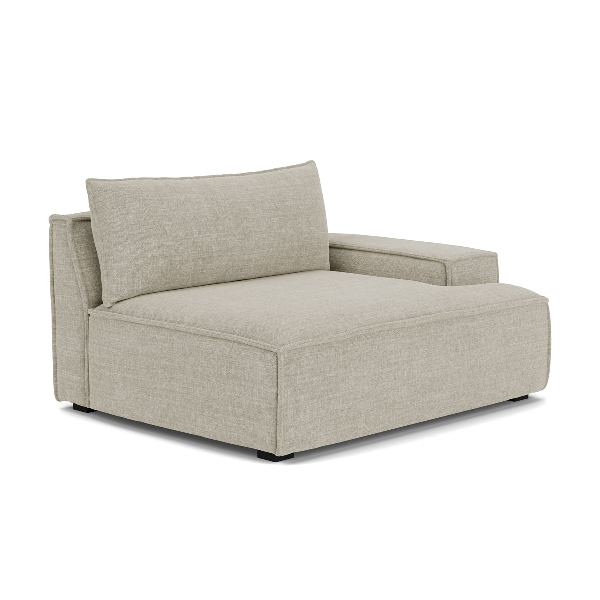 Daphne Fabric 1-Seater Right Arm Modular Sofa - Compact Modern Living Room Furniture for Small Spaces & Apartments