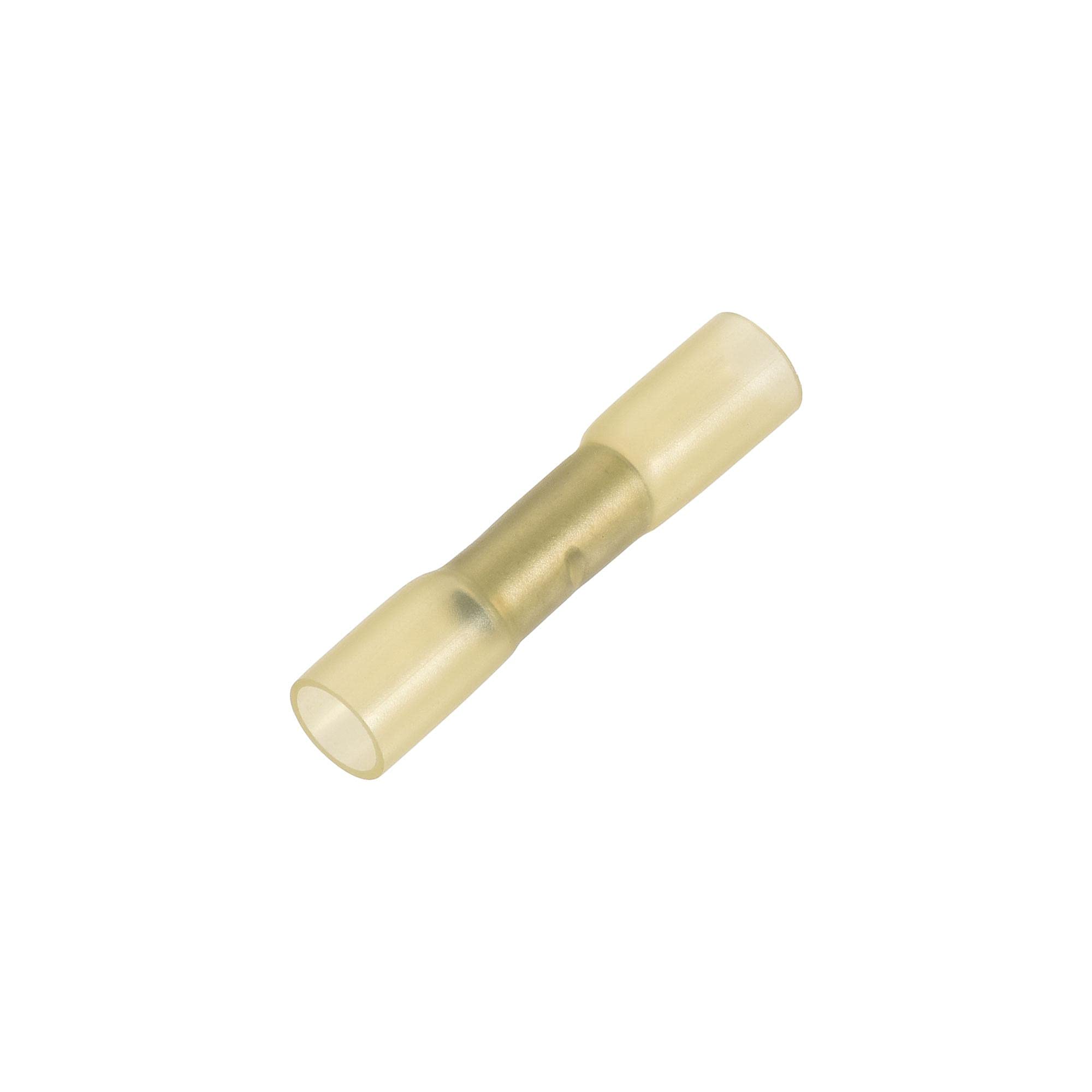 uxcell 35Pcs Yellow Heat Shrink Wire Connectors for 12-10 AWG - Waterproof Crimp Terminals for Automotive, Marine & Electrical Wiring Projects