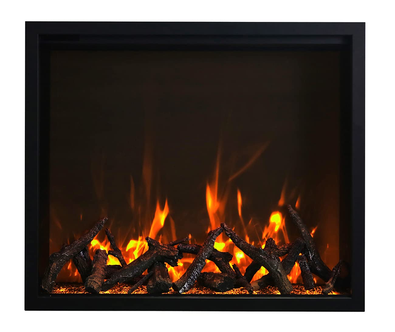 TRD-48 Electric Fireplace Heater with Realistic Flame Effect - 48 Inch Wall Mounted or Freestanding Indoor Fireplace for Living Room, Bedroom & Office - Energy Efficient & Safe Heating Solution