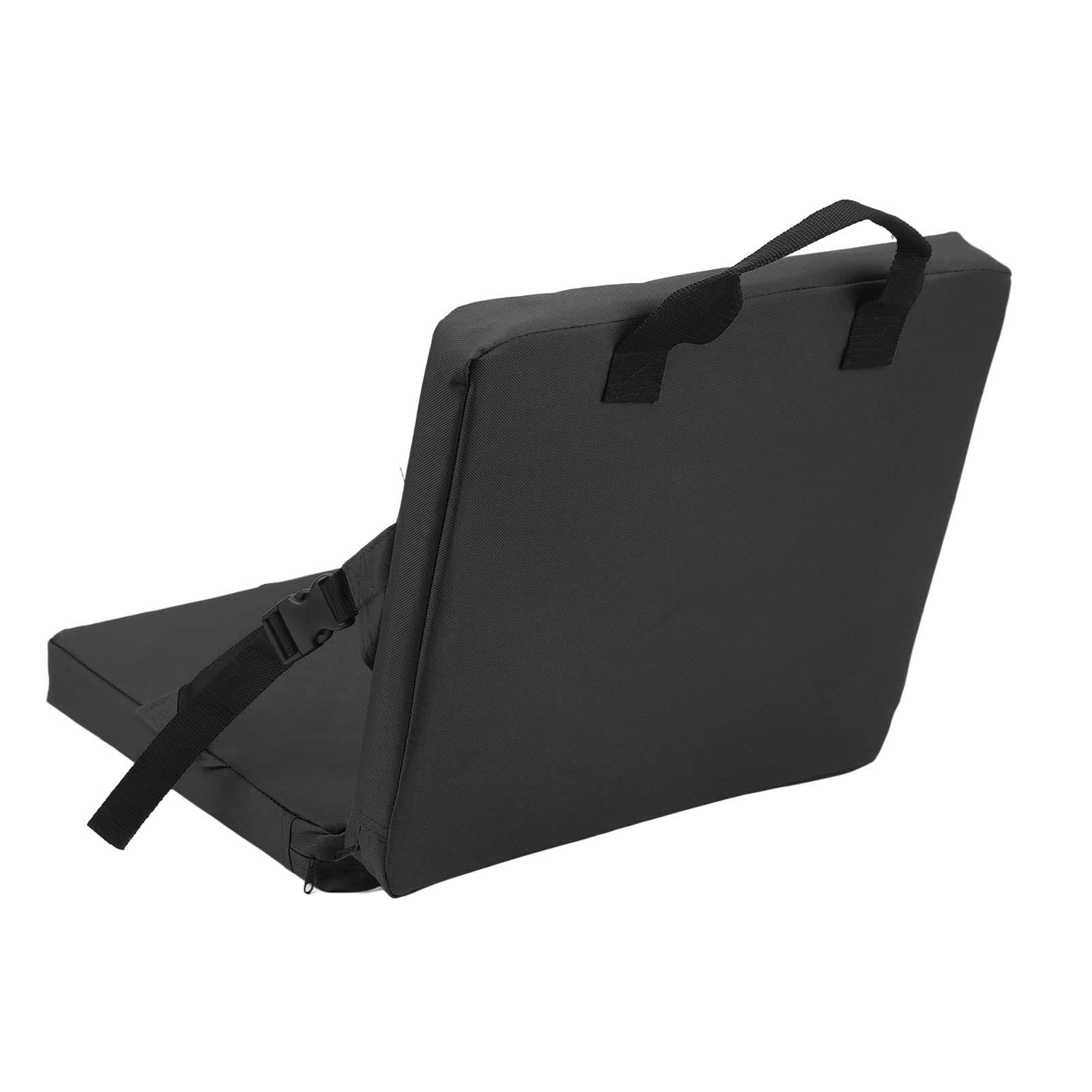 Premium Stadium Seat Cushion - Portable High-Back Soft Patio Cushion with Storage Pocket | Foldable 600D Oxford Chair Pad for Kayak, Fishing, Hiking & Outdoor Concerts | Perfect for Sports Events, Camping & Picnics