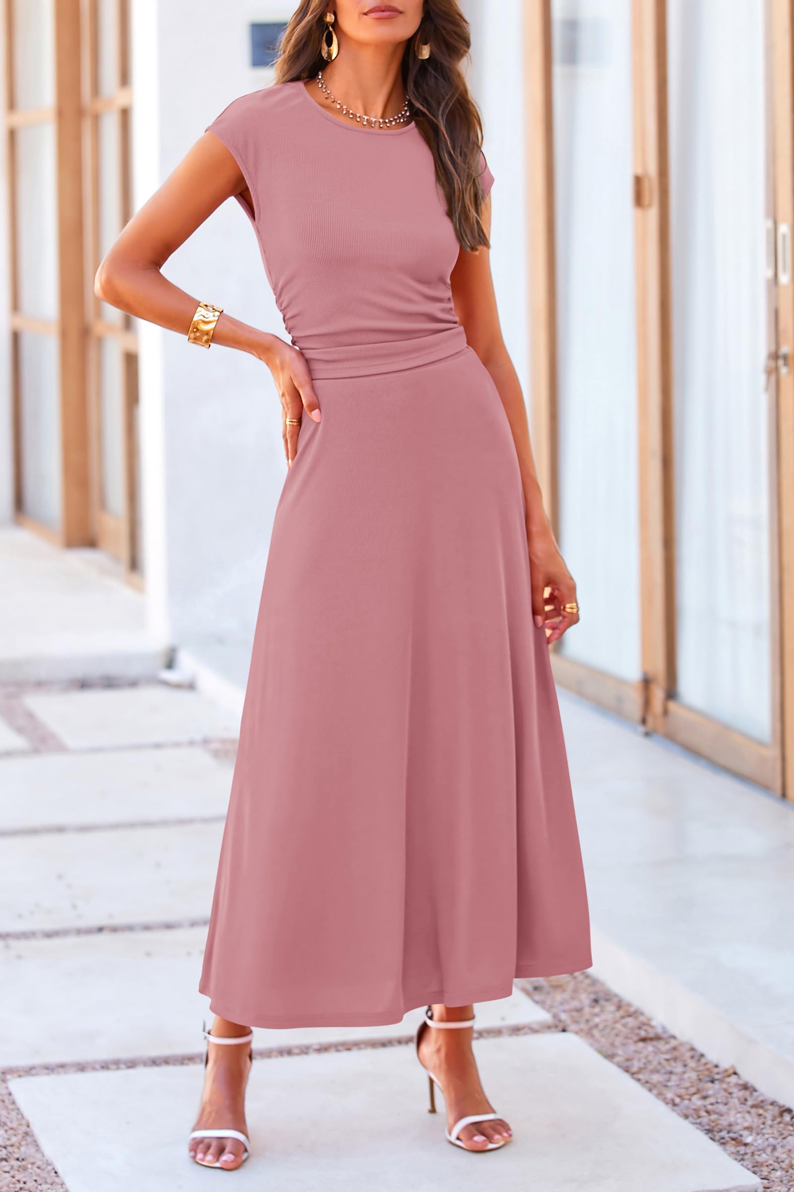 PRETTYGARDEN Women's 2-Piece Knit Skirt Set - Summer Spring Casual Outfit for Travel, Vacation & Lounge Wear | Matching Dressy Top & Skirt Combo for Women