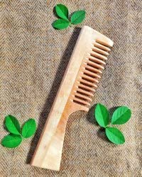 WITSOUL Neem Wood Comb Set of 5 - Anti Dandruff Hair Brush for Men & Women - Natural Brown Wooden Comb for Scalp Massage & Healthy Hair - Perfect for Daily Grooming, Travel & Ayurvedic Hair Care