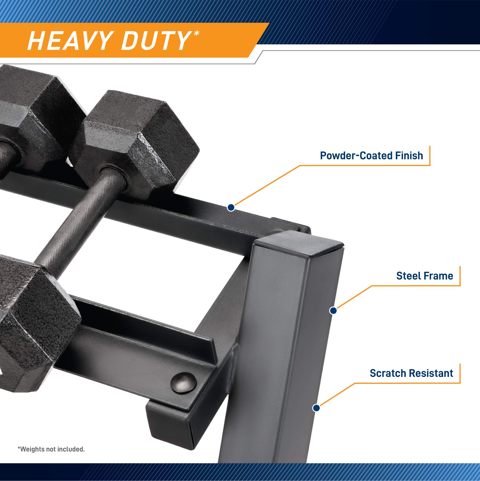 Marcy Heavy Duty Weight Storage Rack - Organizer for Dumbbells, Kettlebells & Weight Plates - Perfect for Home Gym, Garage Workout & Fitness Equipment Organization