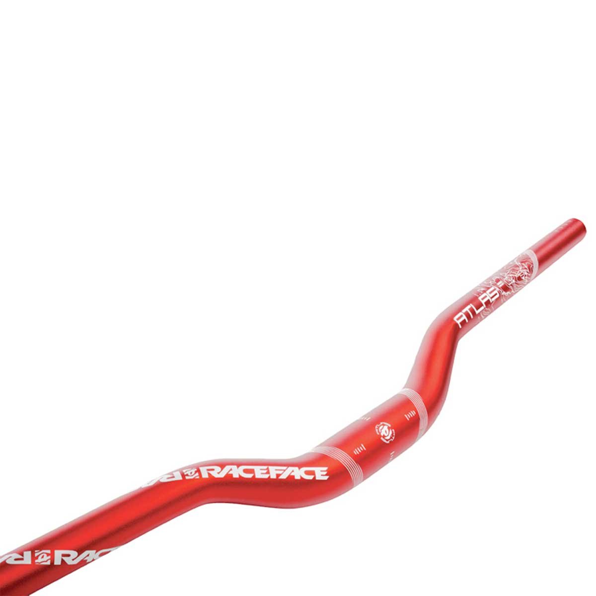 Race Face Atlas Riser Handlebar - 31.8mm Clamp, 785mm Width, Vibrant Red (HB12AR31.8RED) - Perfect for Mountain Biking, Trail Riding & BMX Racing