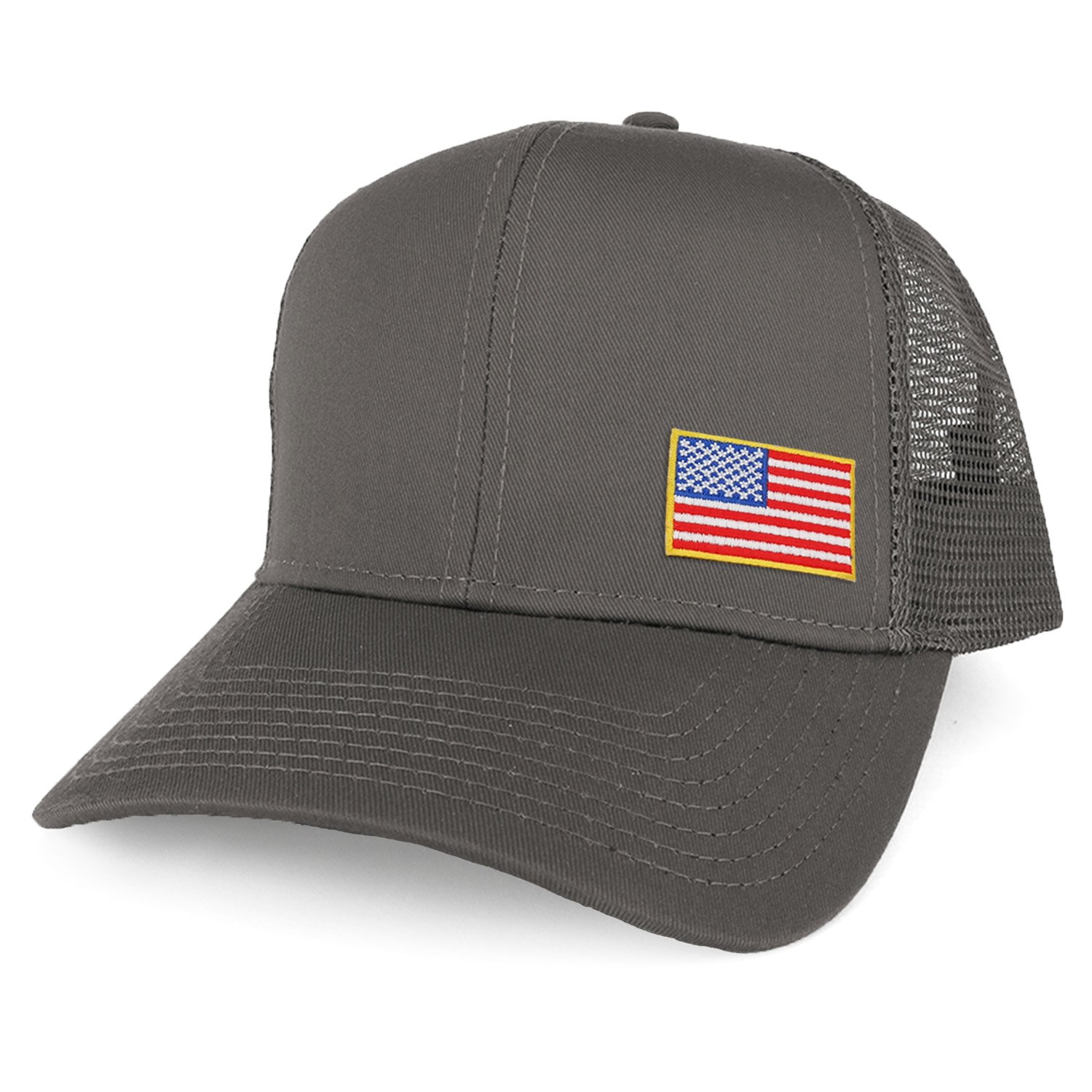 XXL Oversized USA Flag Patch Mesh Back Trucker Baseball Cap - Patriotic Hat for Men & Women | 4th of July, Memorial Day, Veterans Day Accessories | Perfect for Outdoor Activities, BBQ Parties, Concerts, Sports Games & Patriotic Events
