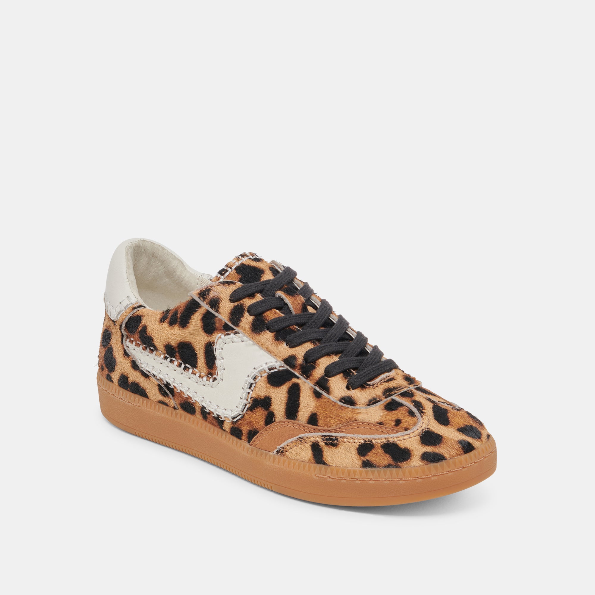 Notice Stitch Sneakers - DK Leopard Calf Hair Women's Fashion Shoes for Casual Wear & Street Style