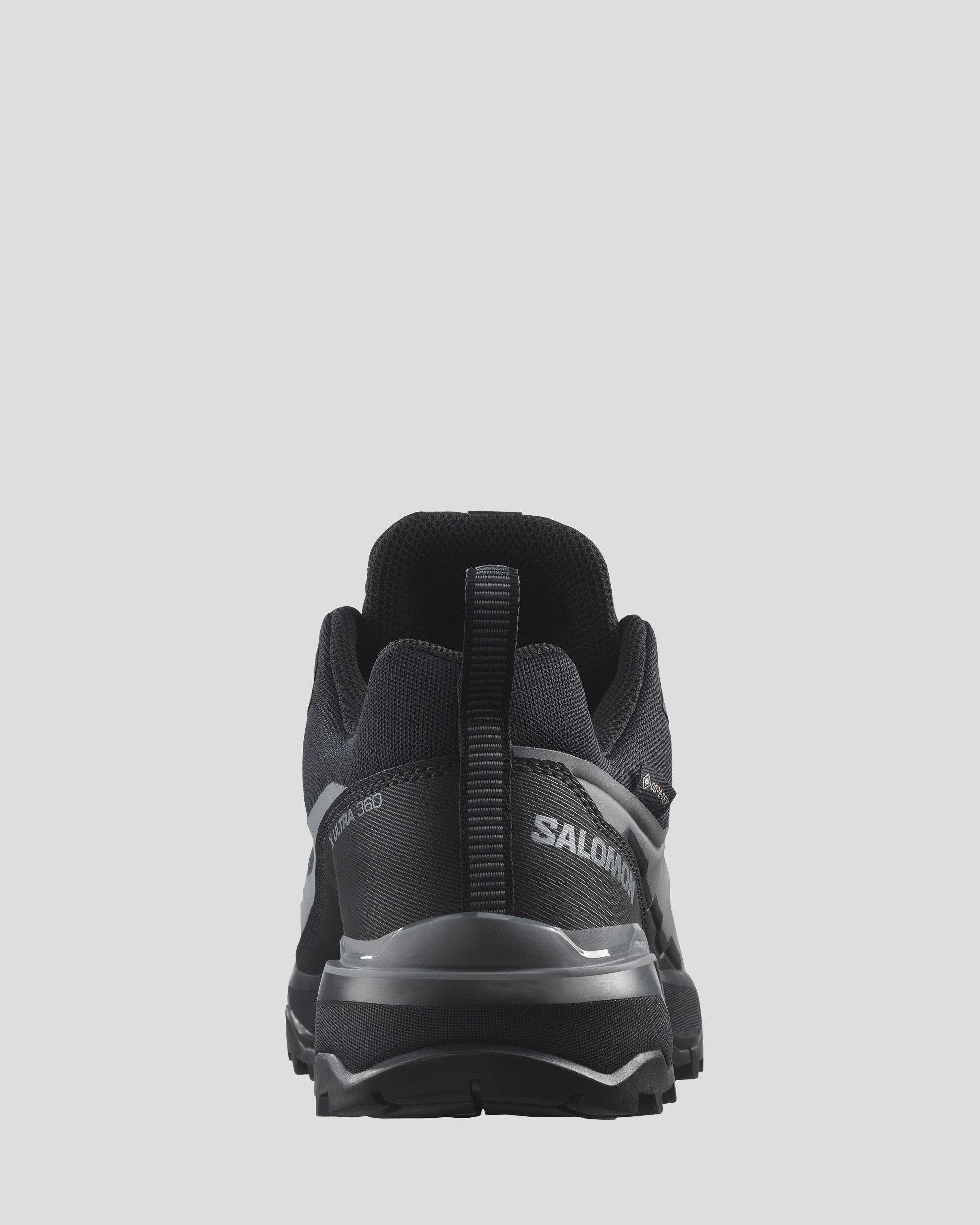Men's Salomon X Ultra 360 GTX Waterproof Hiking Boots - Black/Magnet/Quiet Shade - Lightweight & Durable for Outdoor Adventures, Trail Running & Mountain Climbing