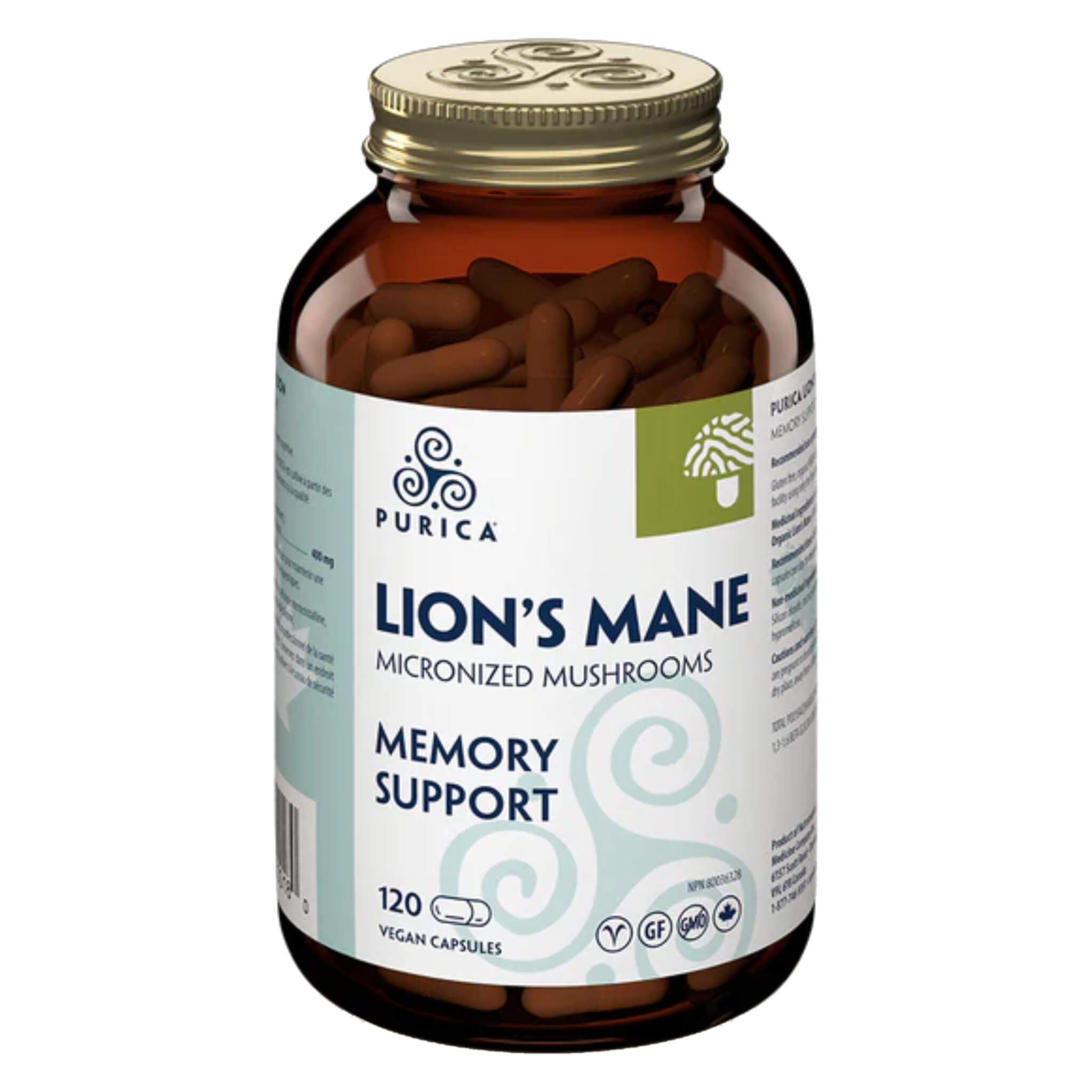 Organic Lion's Mane Mushroom Capsules - 1000mg Pure Extract for Brain Health & Memory Support - Vegan, Non-GMO, Gluten-Free - Boost Focus & Cognitive Function for Work, Study & Daily Life