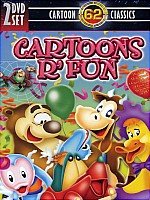 Cartoons R' Fun Set - 62 Classic Cartoon Stickers for Kids, DIY Scrapbooking & School Supplies | Perfect for Notebooks, Water Bottles & Party Favors