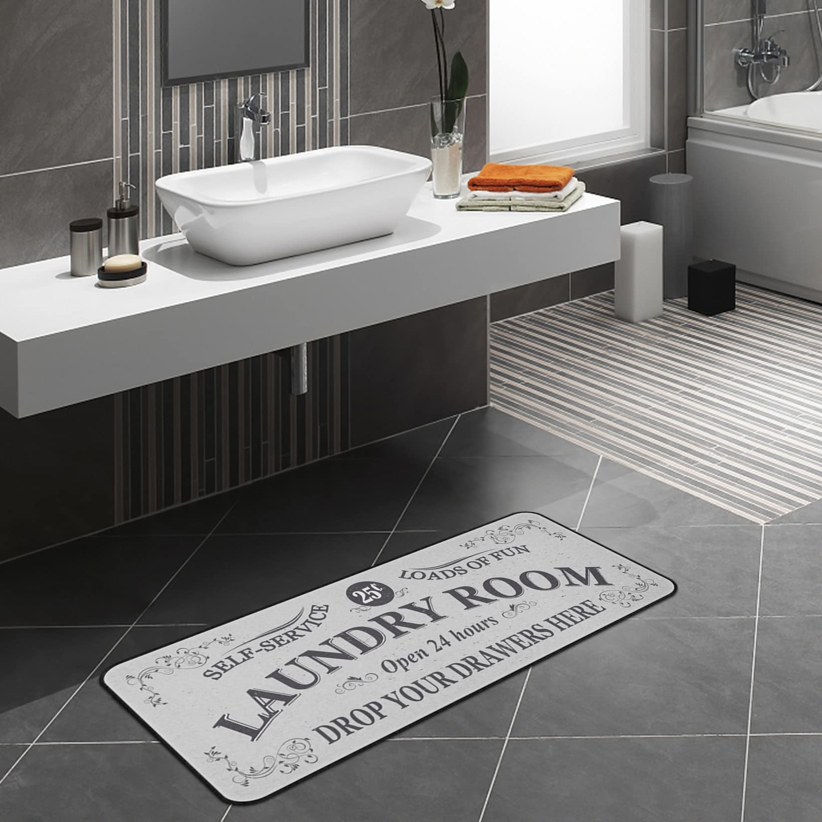 Non-Slip Laundry Room Rug Runner - 20