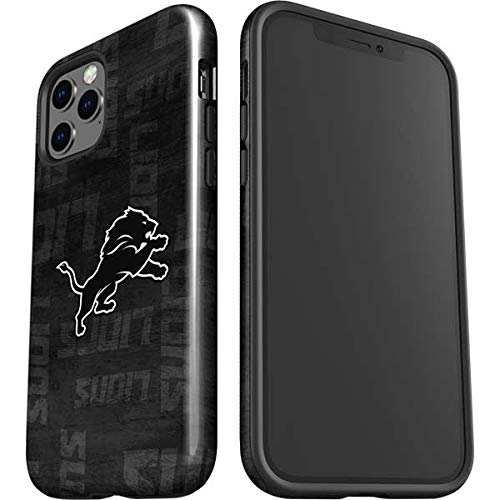 Officially Licensed NFL Detroit Lions Black & White Impact Phone Case for iPhone 12 Pro Max - Durable Protection with Stylish Team Design - Perfect for Football Games & Everyday Use