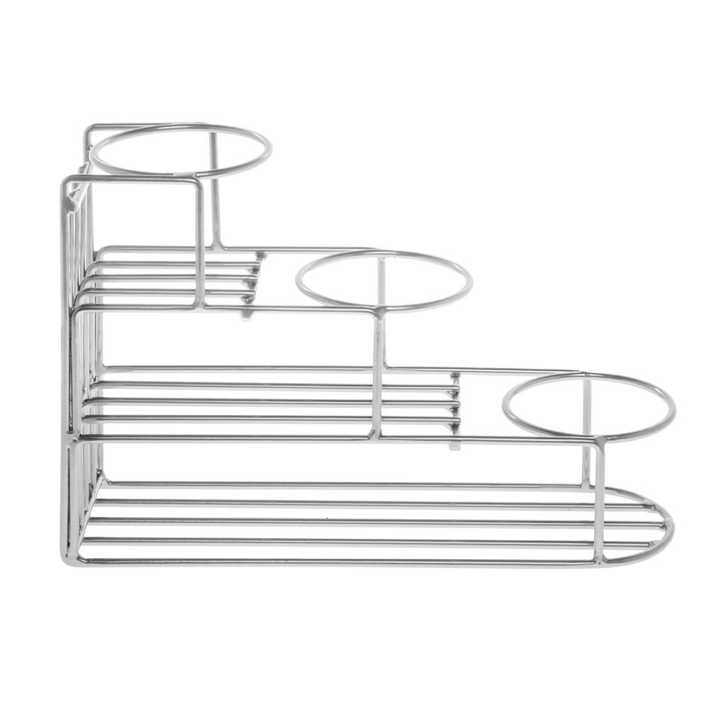 3-Tier Silver Metal Wire Bottle Holder Stand for Buffet, Bar & Kitchen - Perfect for Wine, Champagne & Beverage Display at Parties, Weddings & Home Decor