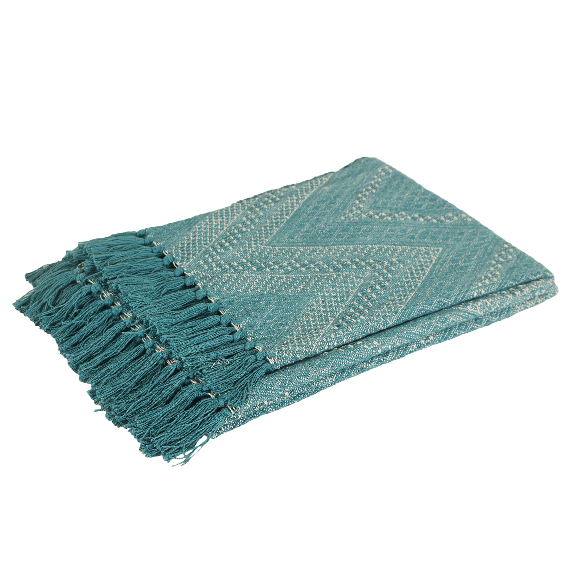 Premium Cotton Indian Throw Blanket - 51x71 Inches Blue Handmade Sofa Cover for Living Room, Bed, Chair | Ideal for Home Decor, Gifts & Outdoor Picnics | Soft Breathable Fabric for All Seasons