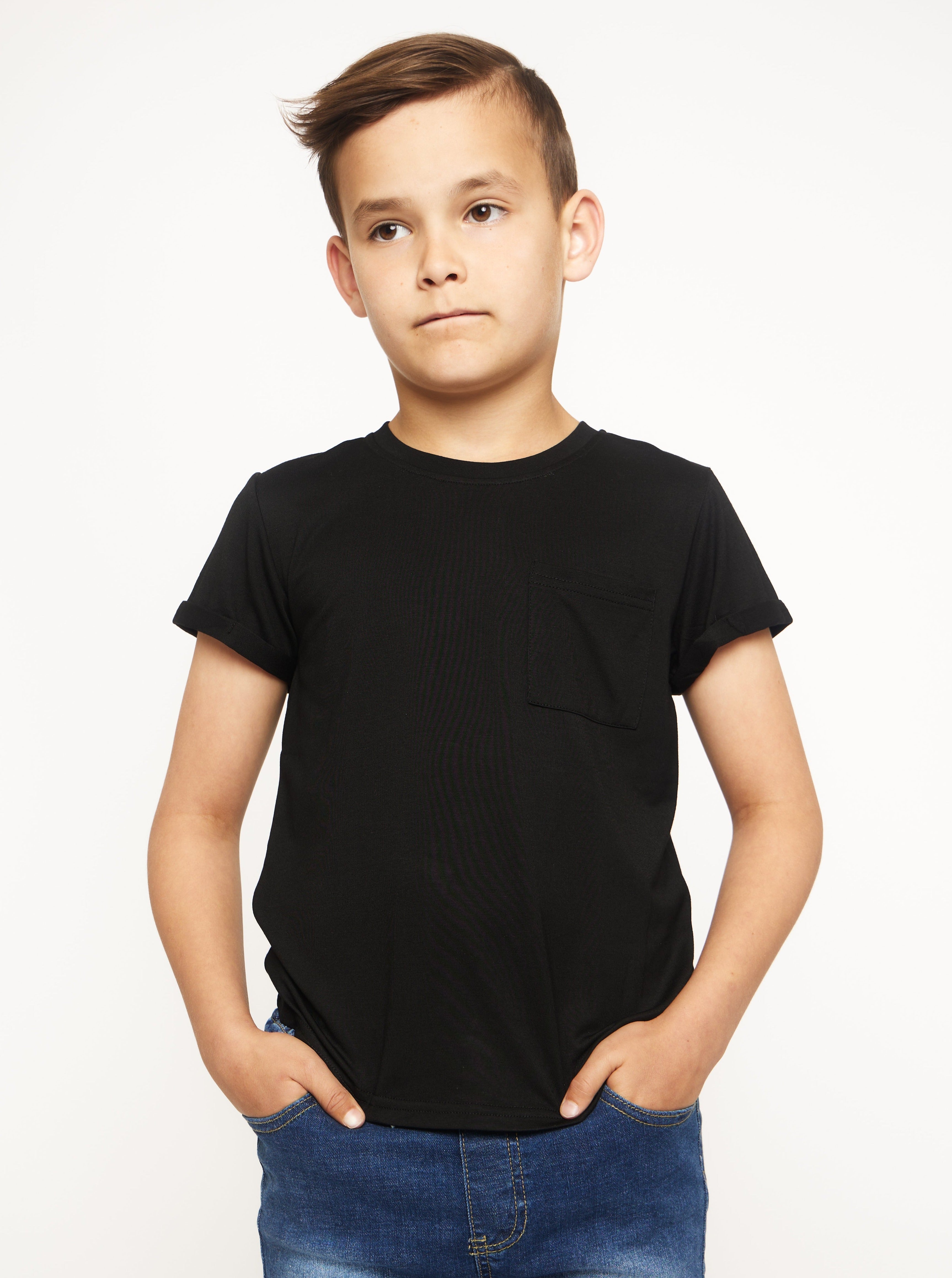 Eco-Friendly Bamboo Pocket T-Shirt for Men - Soft Black Tee with Chest Pocket | Perfect for Casual Wear, Gym, and Outdoor Activities