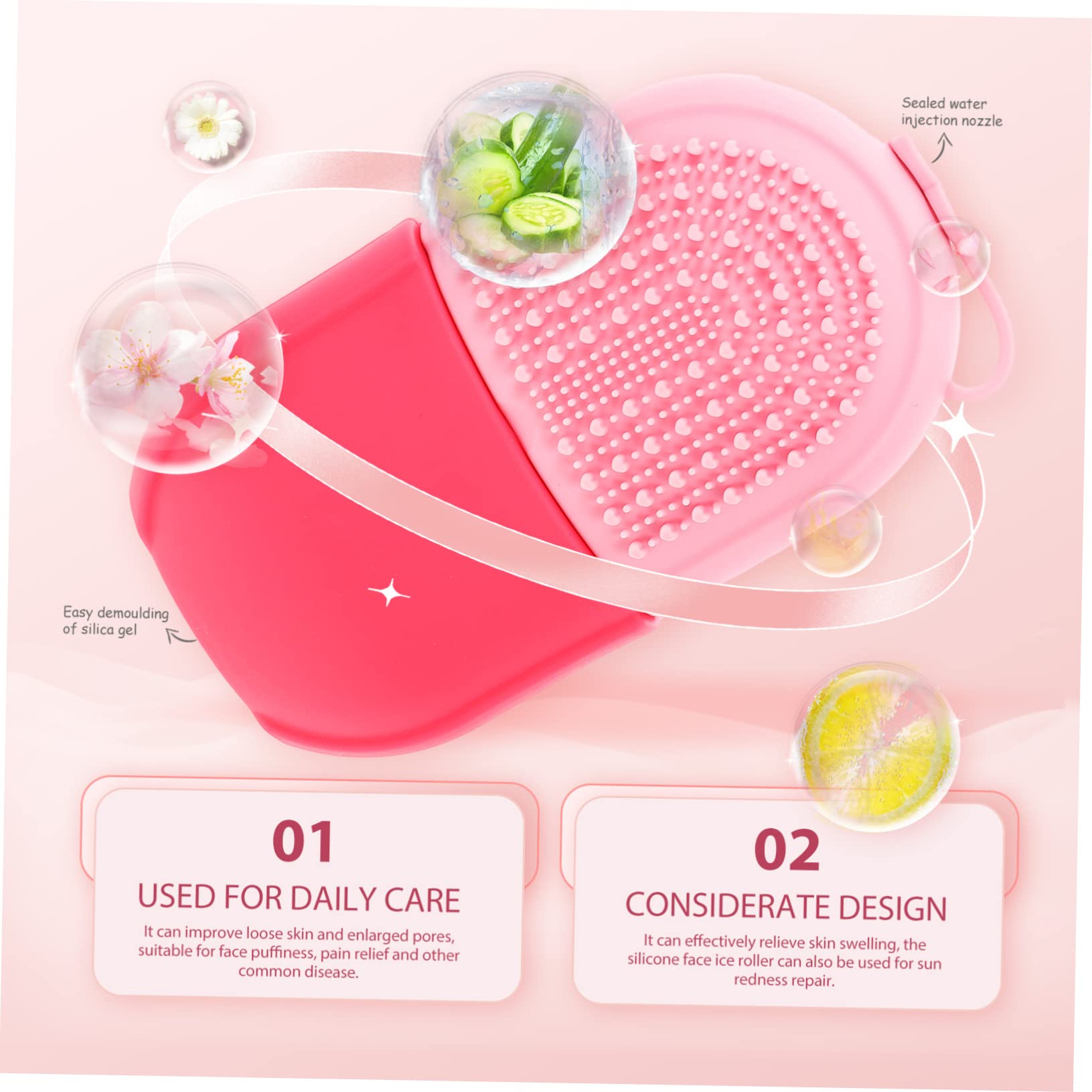 CANIGHT Silicone Ice Roller Mold - Facial Ice Cube Roller for Skin Care & Massage with Cooling Effects | Perfect for Puffiness Relief, Morning Routine & Post-Workout Recovery