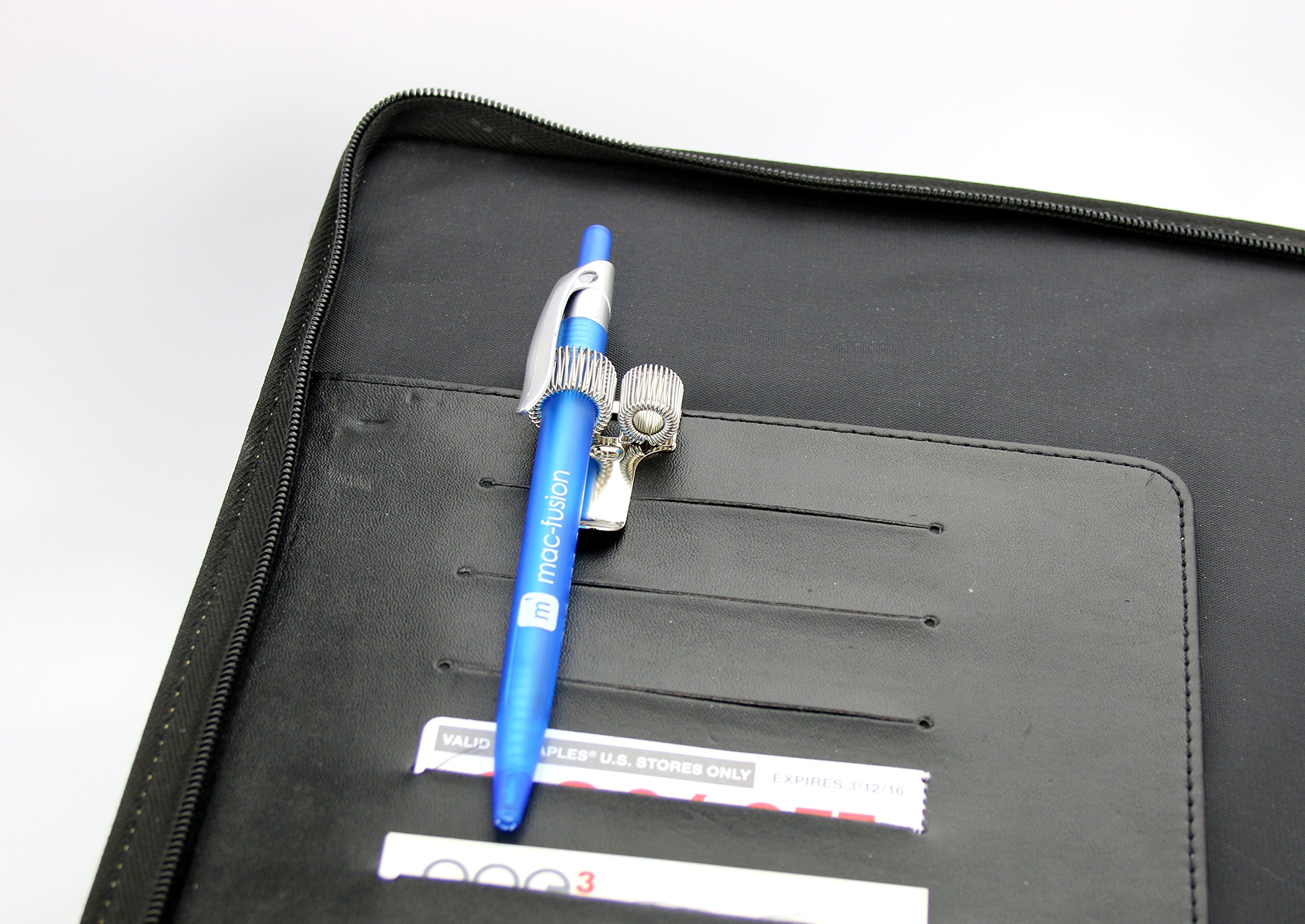 Expandable Double Pen & Pencil Holder with Spring Clip - Office Desk Organizer for Students, Teachers & Professionals - Perfect for School, Work & Home Use