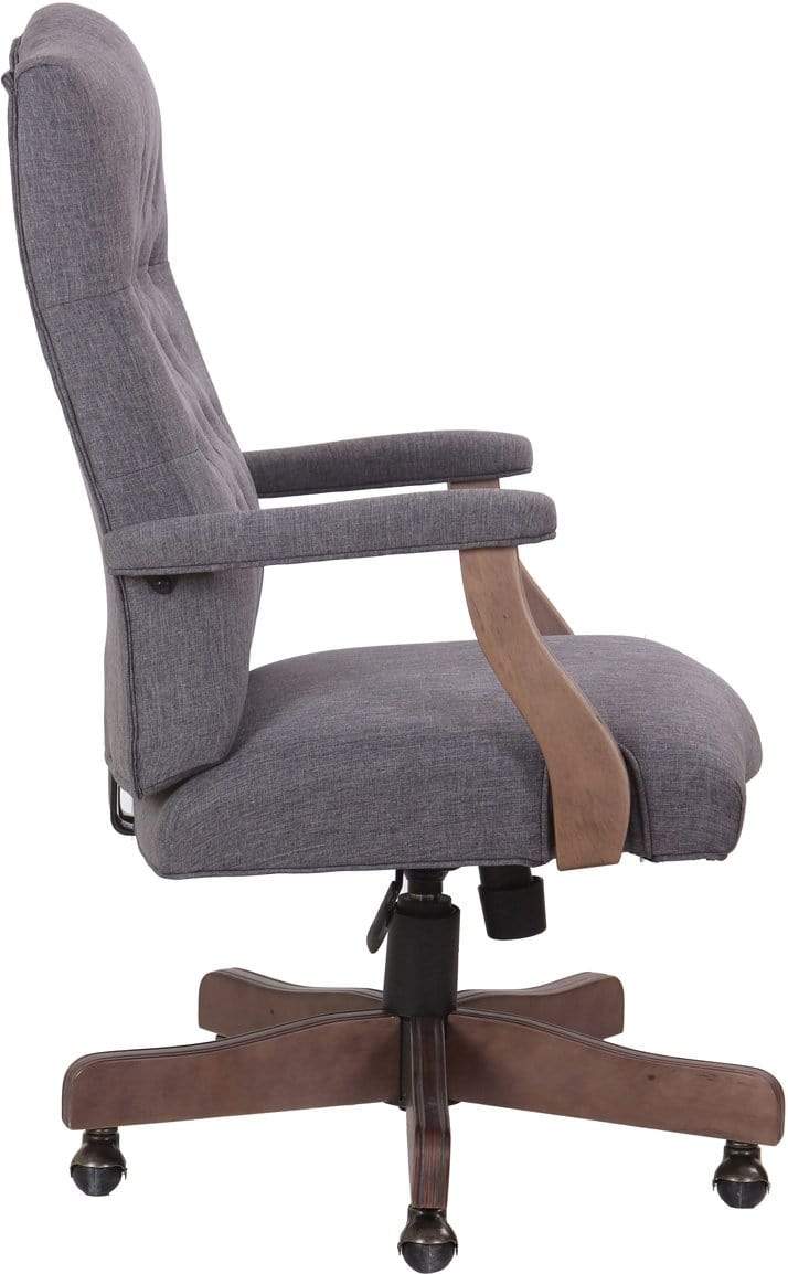 Premium BOSS Executive Office Chair - Velvet or Linen Upholstery with Driftwood Finish Frame [B905DW] - Perfect for Home Office, Conference Rooms & Executive Suites
