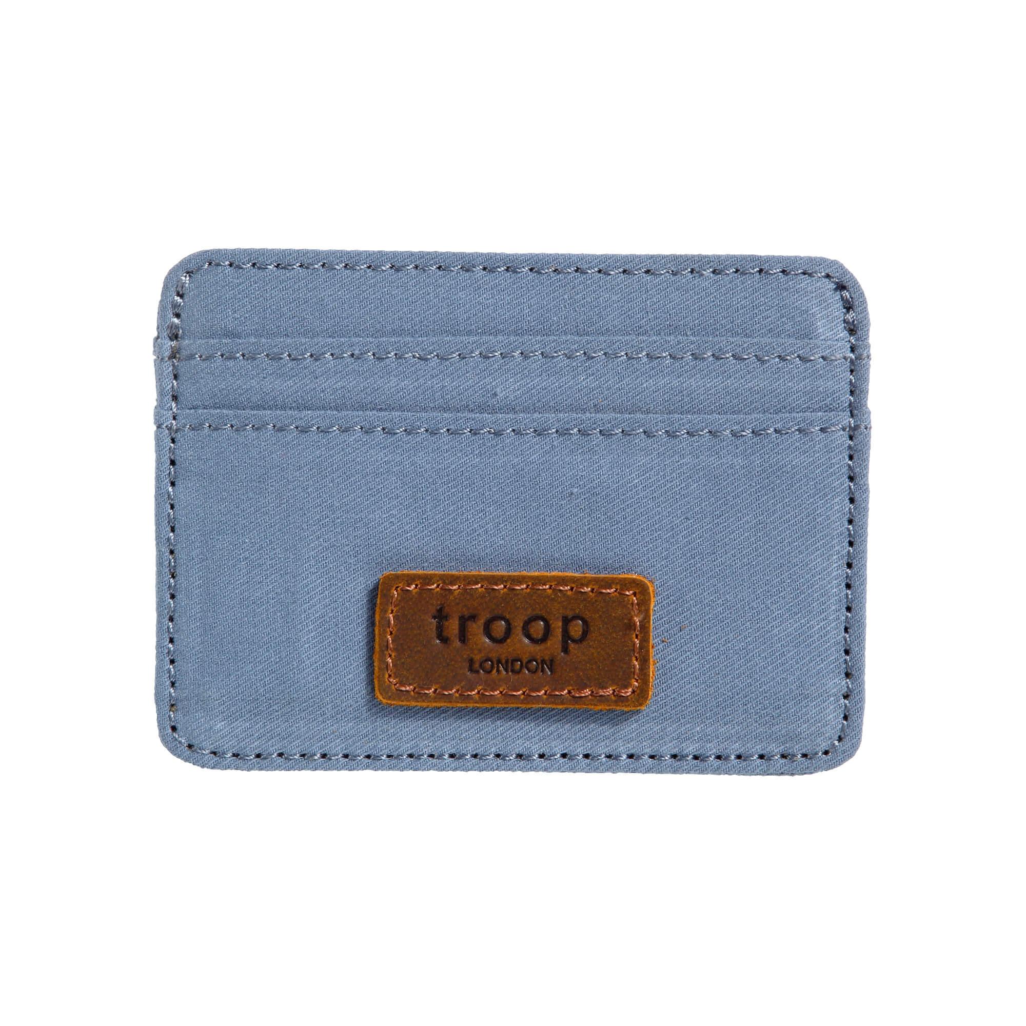 Eco-Friendly Cotton Card Holder by Troop London - RFID Blocking, Slim & Lightweight Horizontal Wallet for Men & Women - Perfect for Travel, Business & Everyday Use