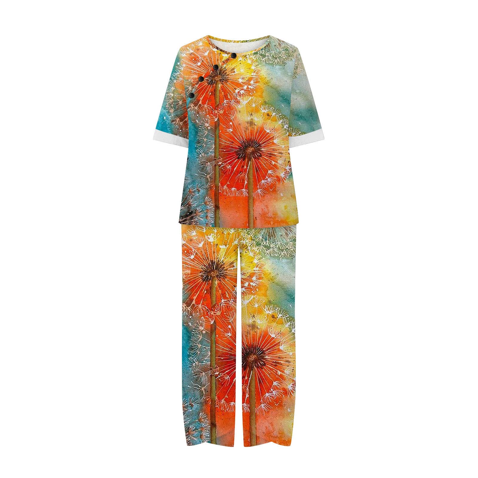 Women's Matching 2-Piece Sweatsuit Set - Comfy Lounge Wear & Vacation Outfits for Women | Plus Size Short Sets & Couple Pajamas | Perfect for Relaxing at Home, Traveling, or Casual Outings