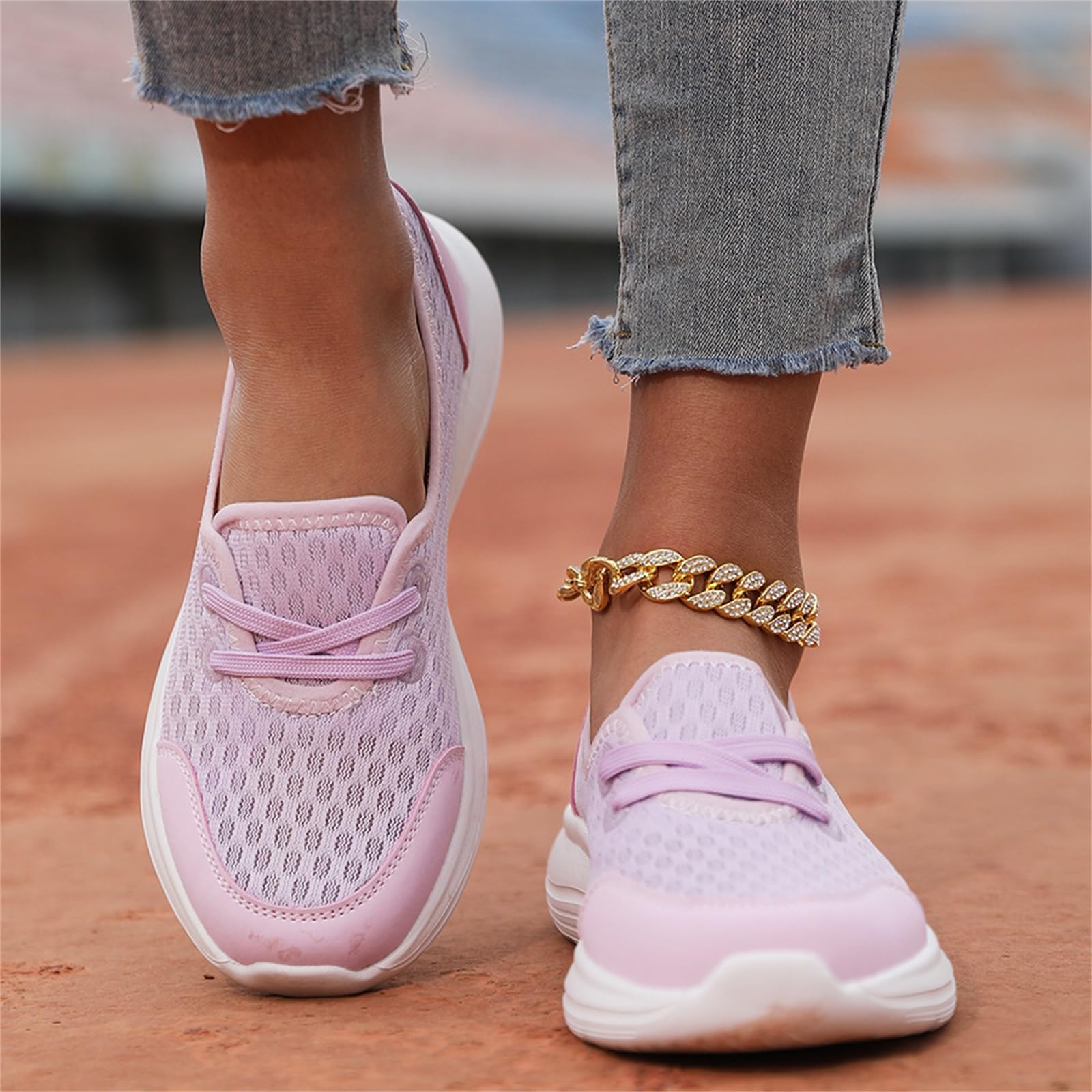 2024 Women's Orthopedic Walking Shoes - Soft Sole Mesh Slip-On with Arch Support for Comfort & Pain Relief | Ideal for Daily Walking, Travel & Work