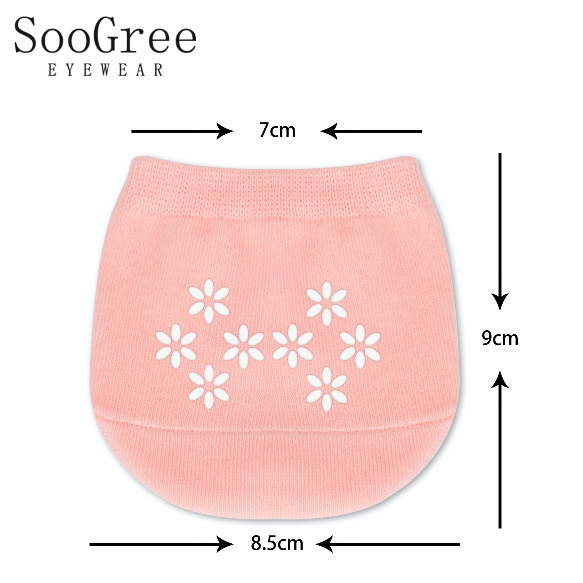 6 Pairs Invisible Toe Socks for Women - Non-Slip Half Socks for Shoes & Sandals