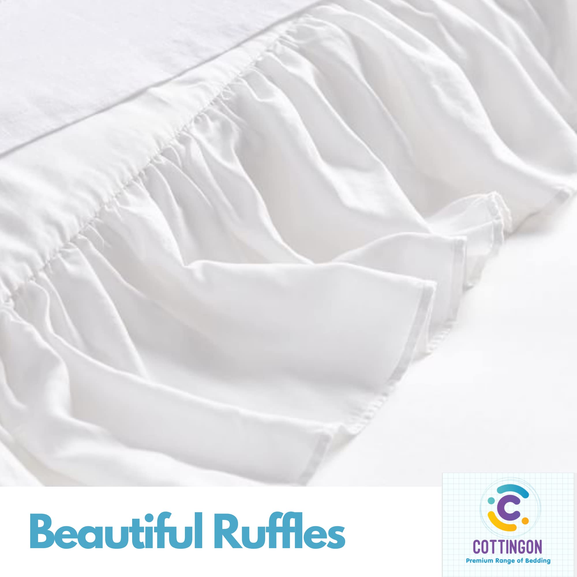 Ruffled Bed Skirt with Split Corners - 24