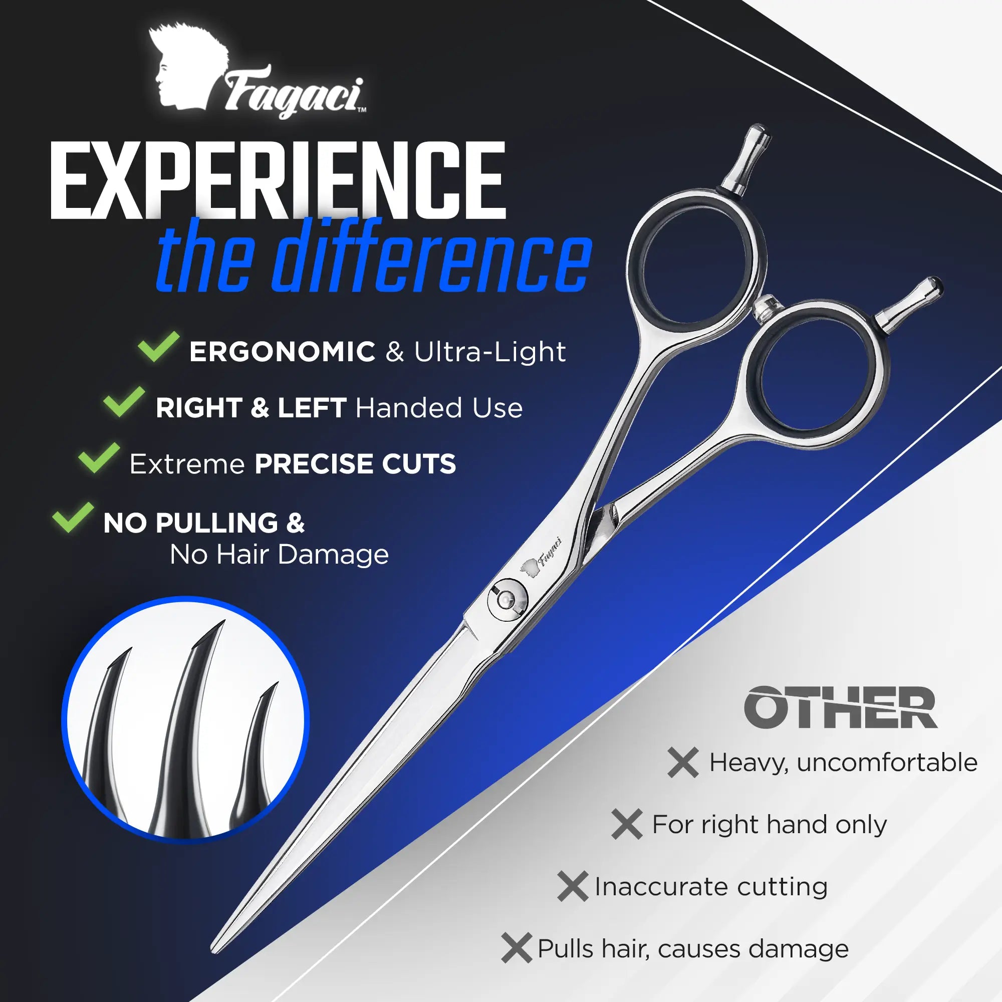 Infinity Shears - Professional Hair Cutting Scissors for Stylists & Barbers | Sharp Stainless Steel Blades for Precision Cuts | Perfect for Salon, Home & DIY Haircuts