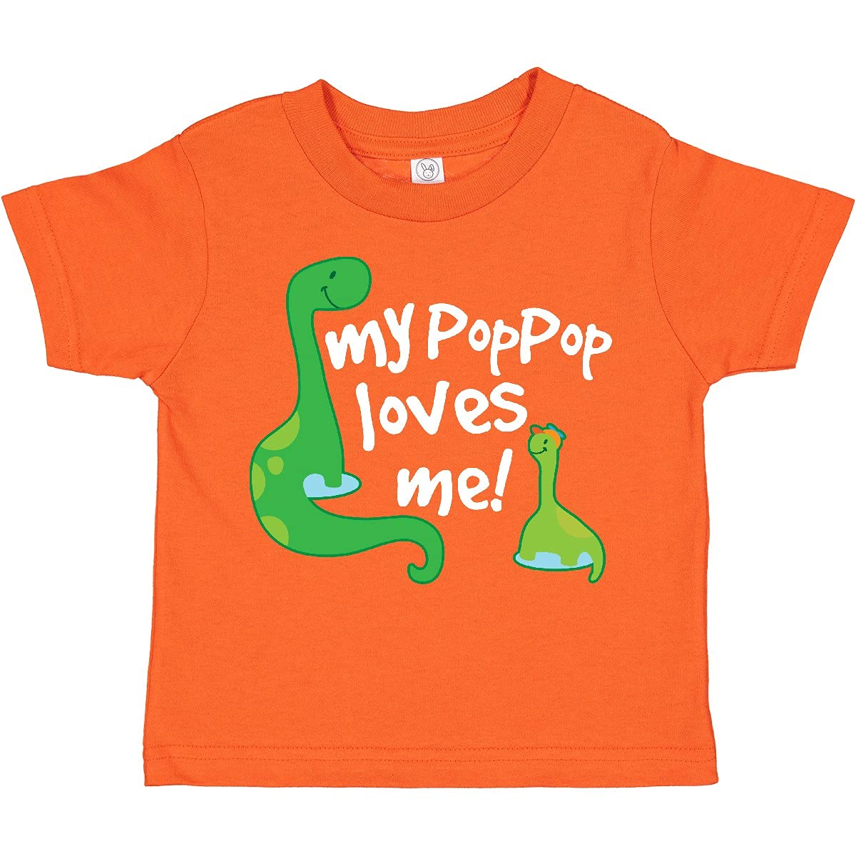 My Pop Pop Loves Me Dinosaur Toddler T-Shirt - Cute Dino Graphic Tee for Boys & Girls - Soft Cotton Kids Shirt for Playdates & Family Outings