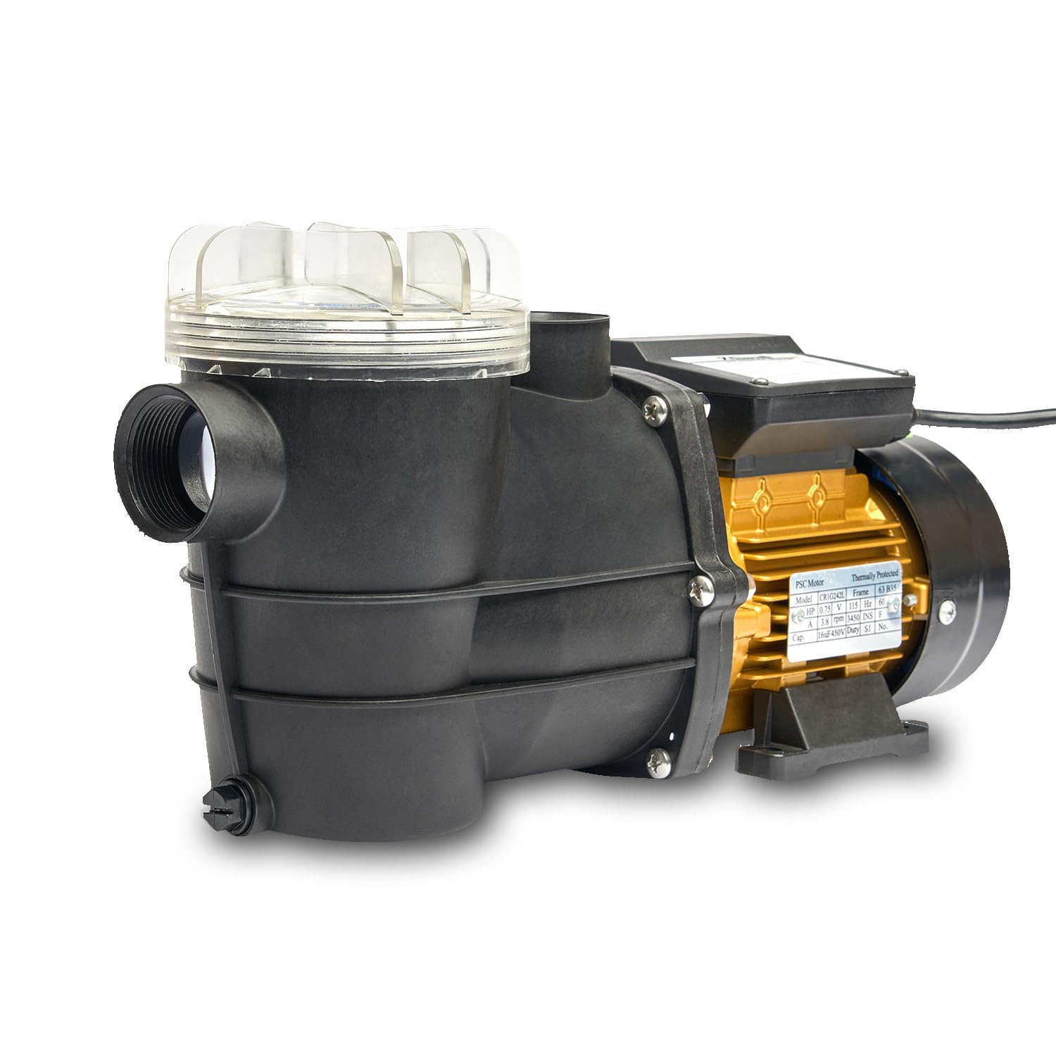 XtremepowerUS 3/4HP 2400GPH Swimming Pool Pump - Self Priming Above Ground Pool Pump with Strainer Basket, 1.5