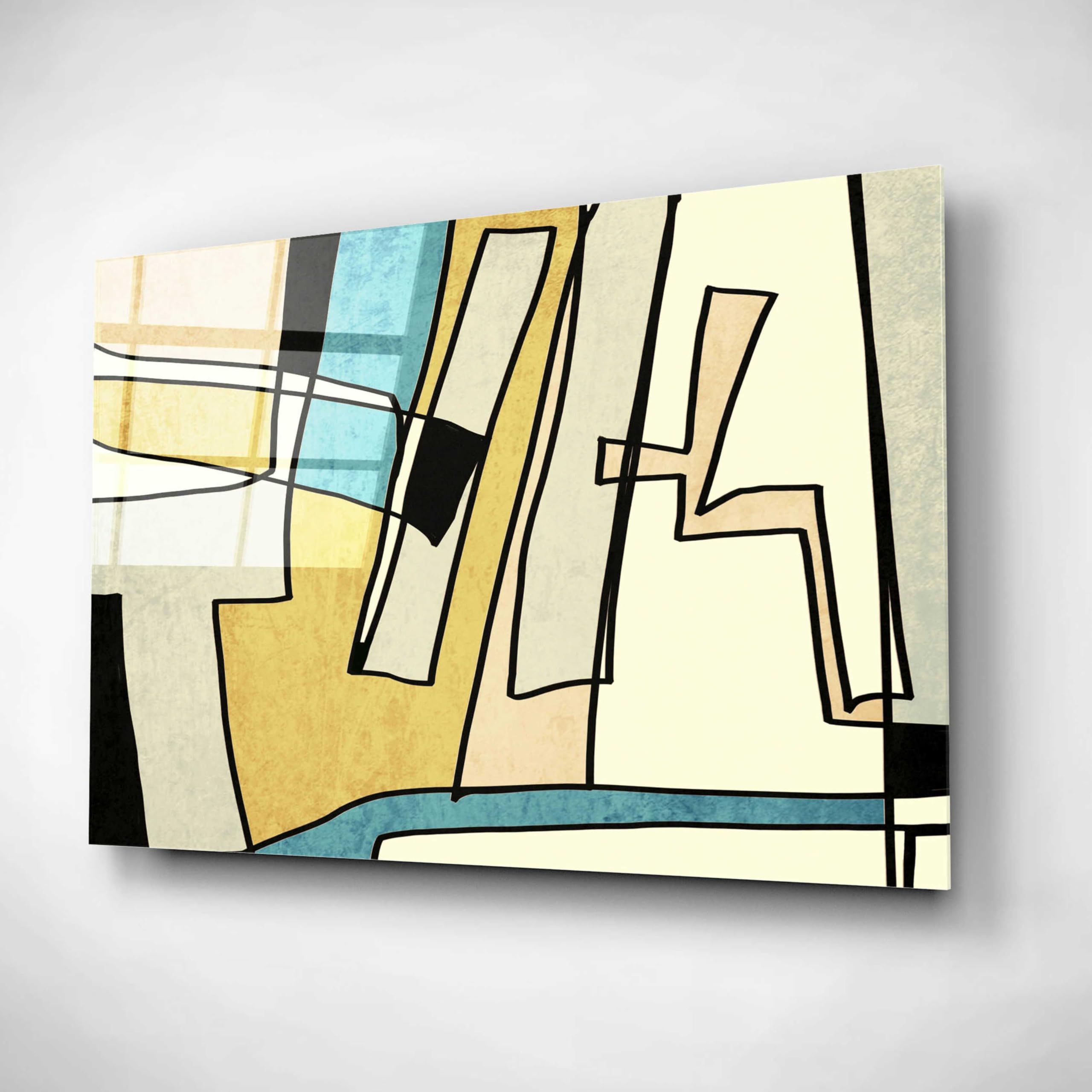 Abstract Line Art 28 by Irena Orlov - Modern Acrylic Glass Wall Decor 24x16 Inches - Perfect for Living Room, Bedroom & Office Decor