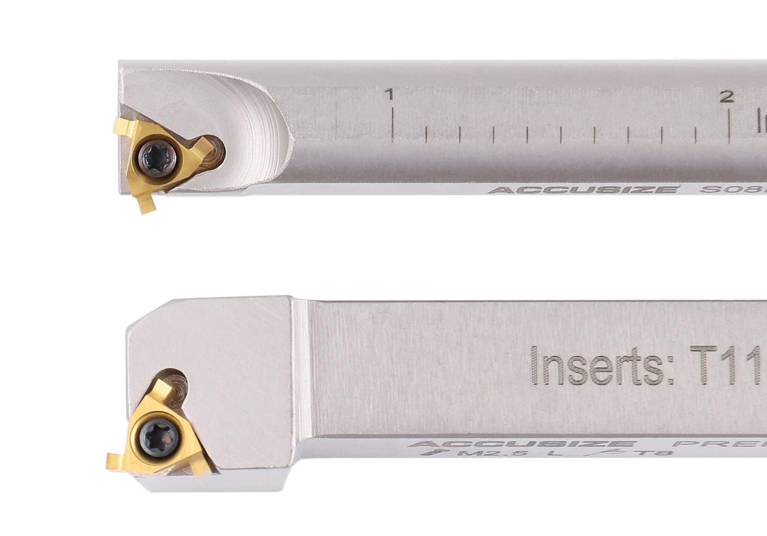 Accusize Industrial Tools 1/2'' Shank 2-Piece Indexable Groove Tool Set 0028-1230 for Metalworking & Machining
