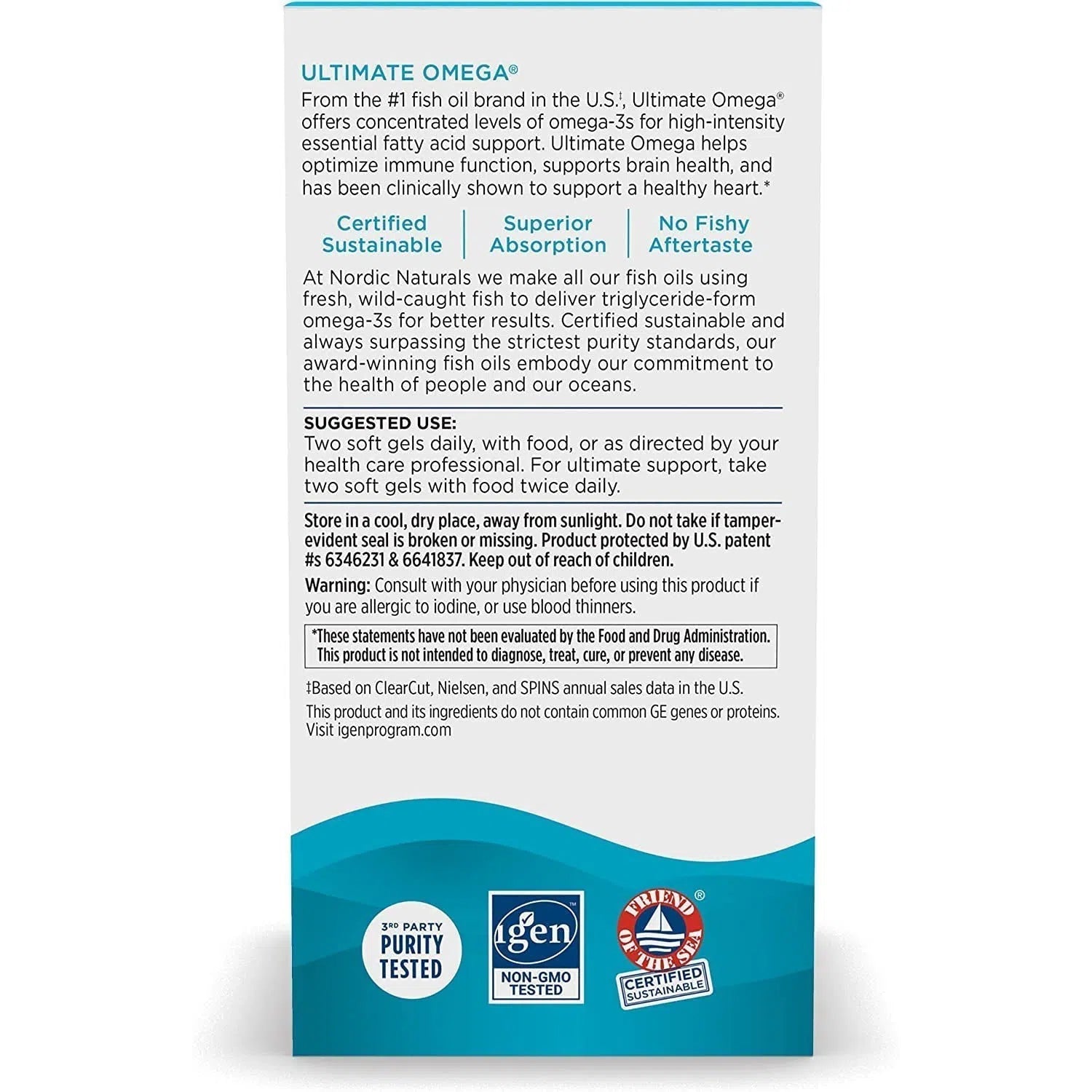 Nordic Naturals Ultimate Omega - High Potency Fish Oil Supplement with EPA & DHA for Heart, Brain & Joint Health | Supports Immune System & Cognitive Function | Great for Adults & Seniors | Non-GMO, Gluten-Free