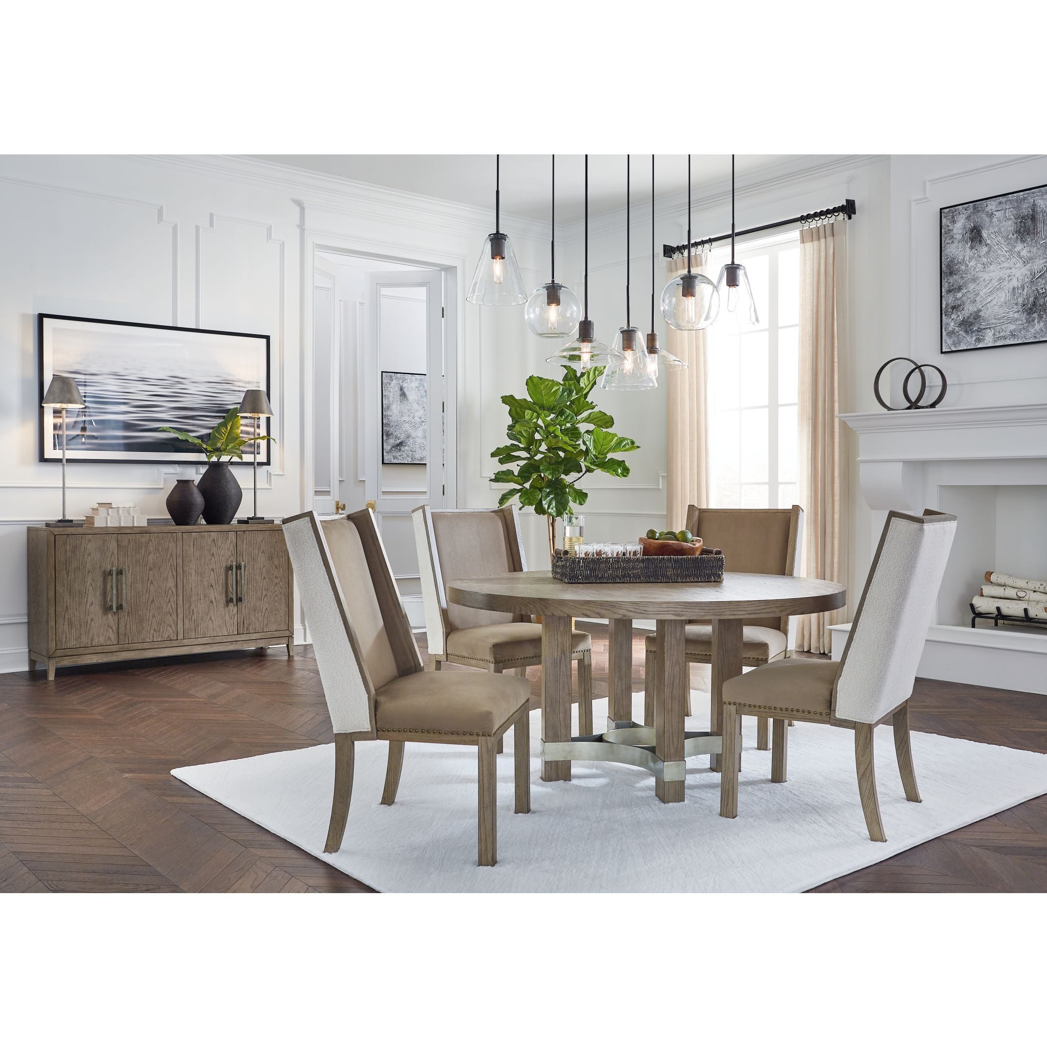 Chrestner 5-Piece Dining Set - Modern Wooden Table & 4 Chairs for Kitchen, Dining Room, and Small Spaces | Perfect for Family Meals, Entertaining Guests, and Everyday Use