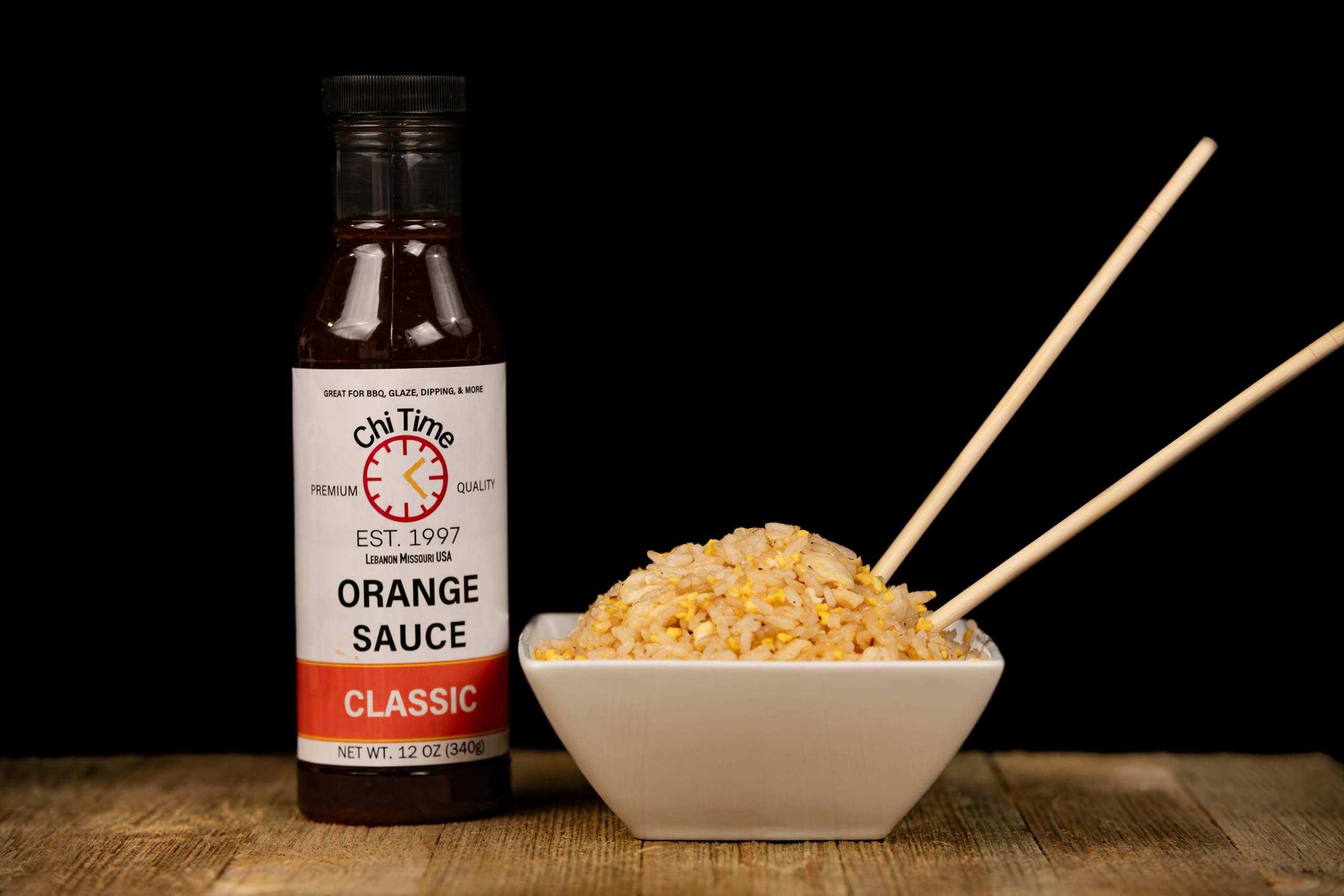 Chi Time's Orange Sauce - Premium Condiment for Wings, Chicken, Beef, Pork, Seafood, Rice & Noodles | Perfect for Stir Fry, BBQ & Asian Dishes | Small Batch, 12oz (2-Pack) | Great for Home Cooking, Restaurants & Meal Prep