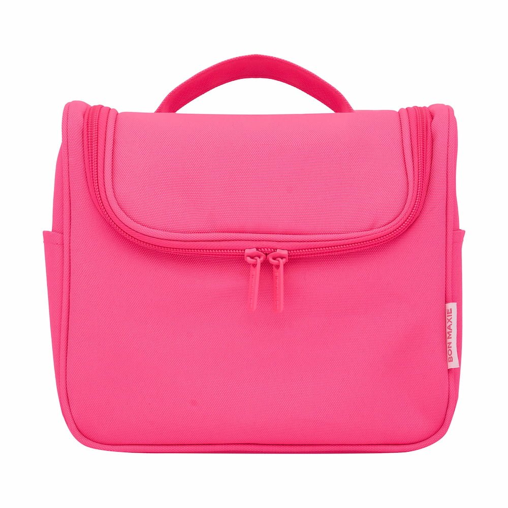 Bon Voyage Travel Toiletry Bag - Waterproof Cosmetic Organizer for Women & Men, Bright Pink - Perfect for Airplane Carry-on, Gym, Camping & Vacation Essentials
