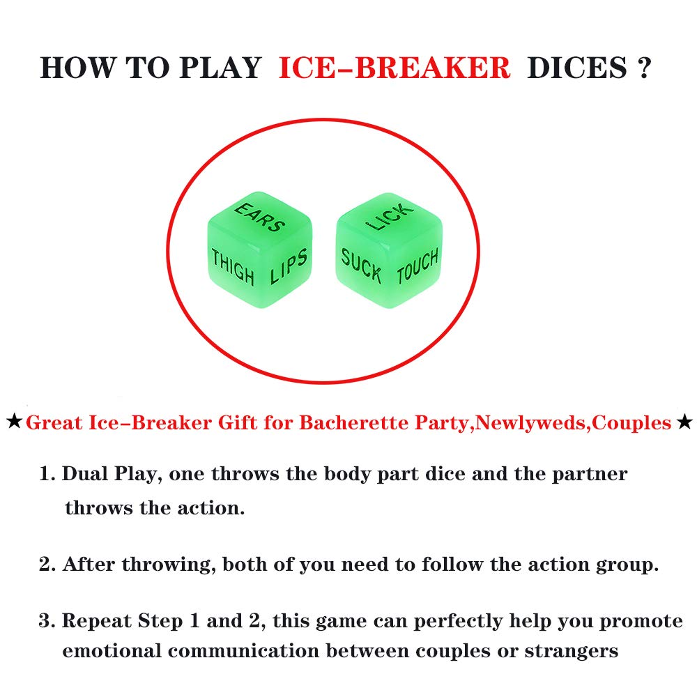 Romantic Role Playing Dice Set for Couples - Fun Valentine's Day, Bachelorette Party, Honeymoon & Anniversary Games | Perfect for Date Nights & Bridal Showers