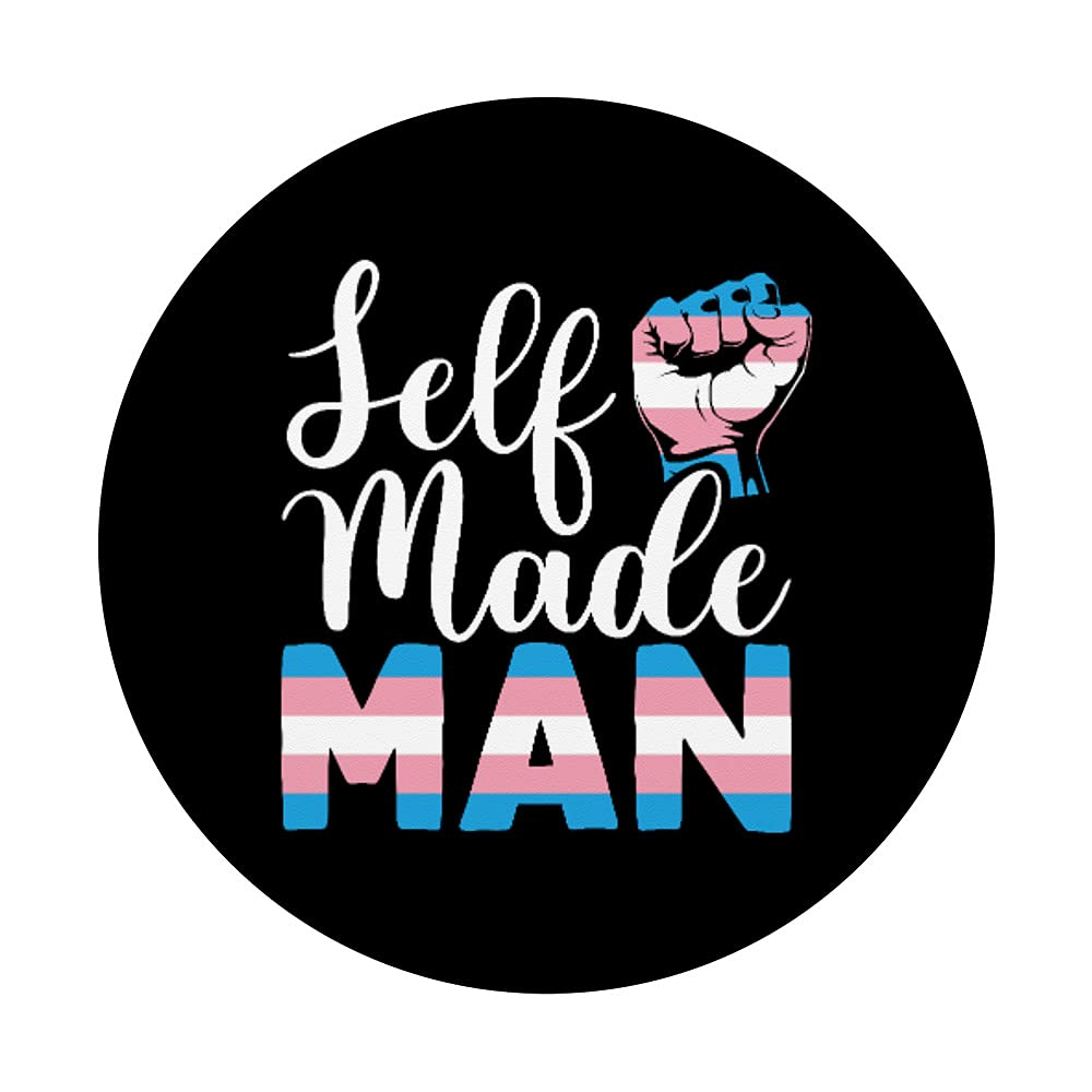 Customizable Self Made Man Trans PopSockets - Swappable PopGrip for Phones & Tablets - Perfect for LGBTQ+ Pride, Daily Use & Gift Giving