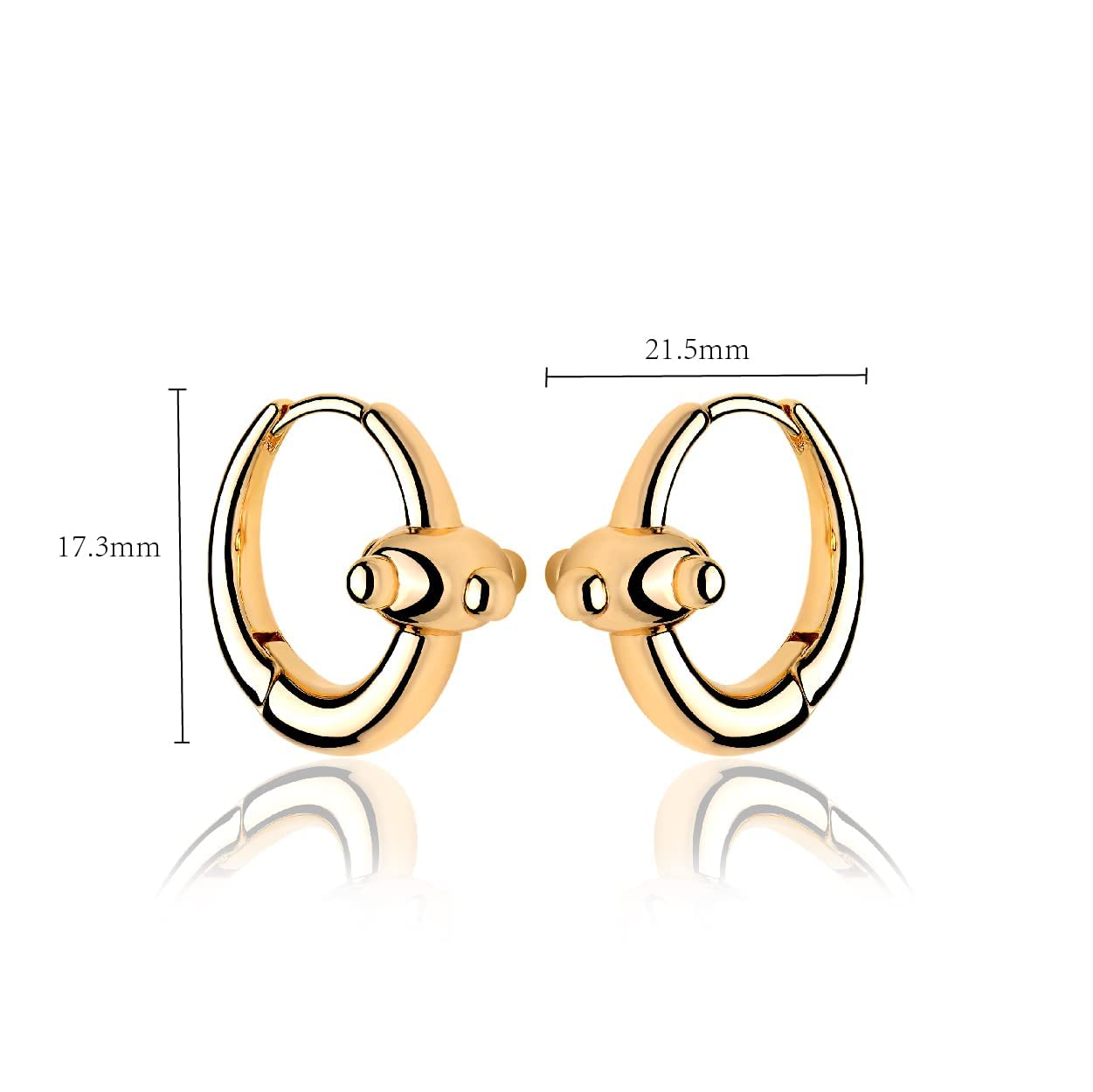FETTERO Gold Plated Huggie Hoop Earrings for Women - Hypoallergenic Dainty Twist Link Hoops, Minimalist Jewelry Gift | Perfect for Everyday Wear, Date Nights & Special Occasions