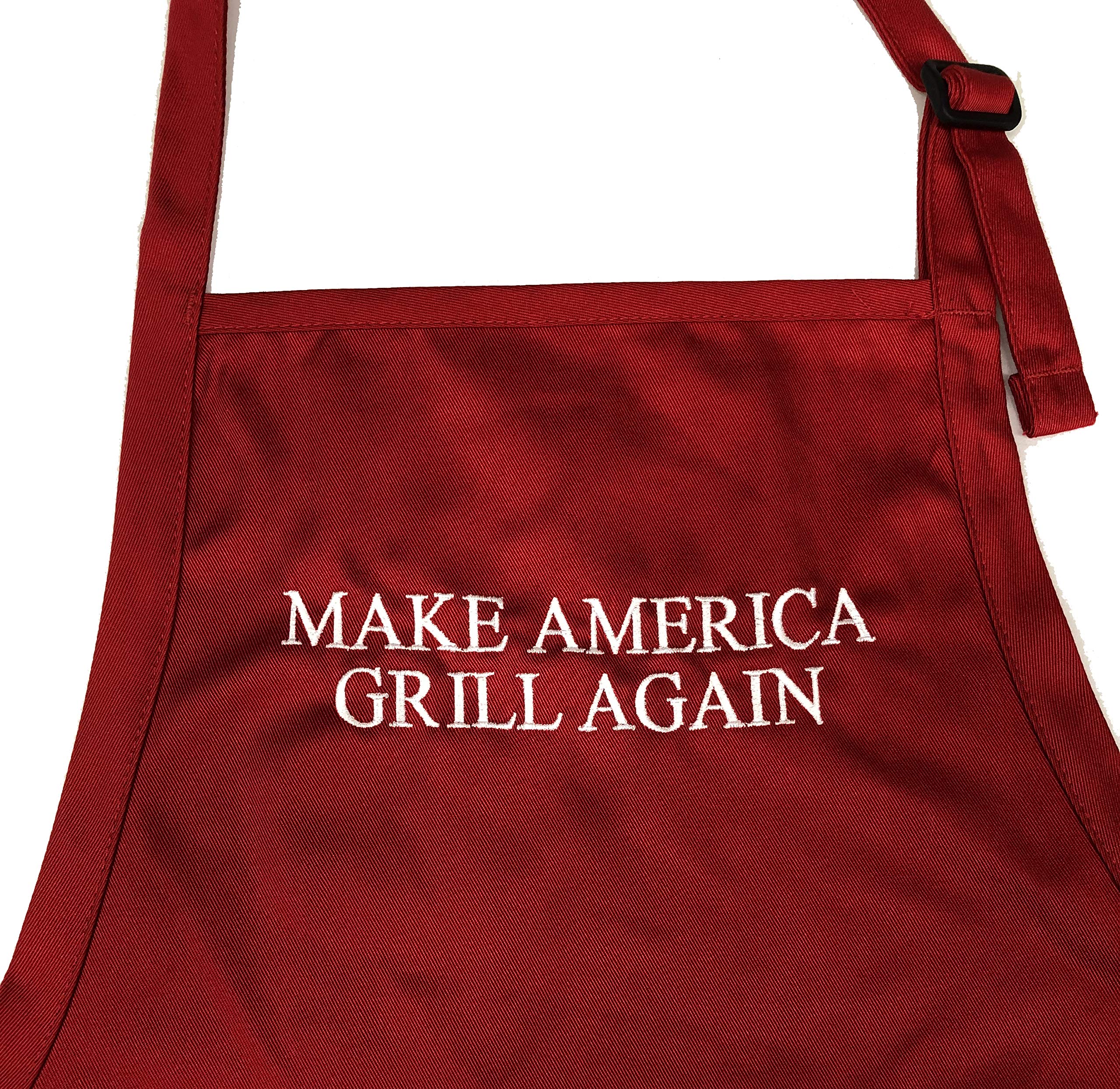 KNBC Graphics 'Make America Grill Again' Embroidered BBQ Apron for Men & Women - Perfect for Grilling, Cooking, Outdoor Parties & Patriotic Events