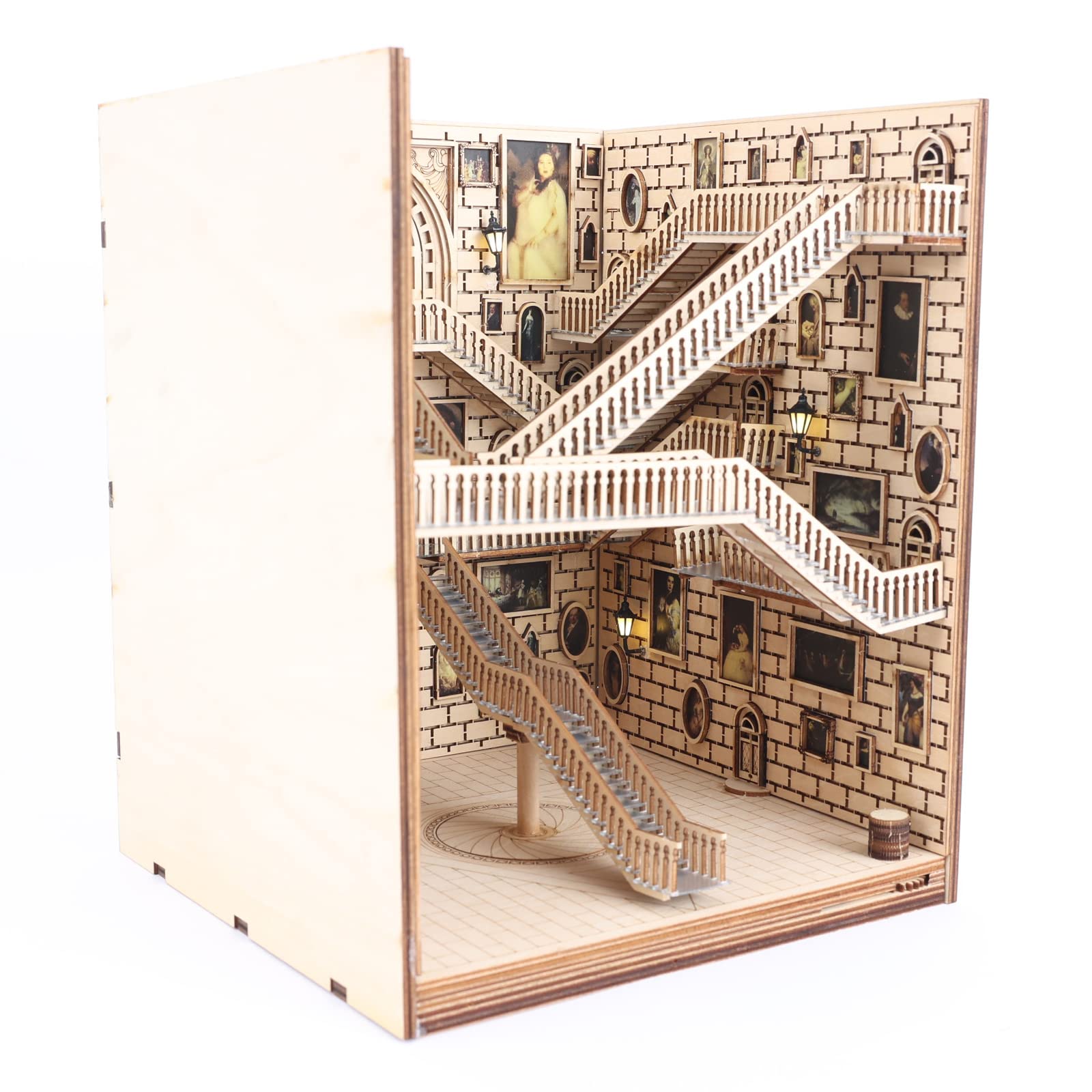 Magic School LED Book Nook Kit - 3D Wooden Puzzle Bookend for Adults & Teens | DIY Bookshelf Insert Decor for Home, Office, Library | Creative Gift for Women, Men, Book Lovers - Perfect for Reading Nooks, Study Rooms & Cozy Spaces