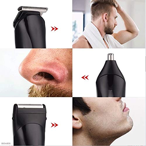 Professional Rechargeable Electric Shaver & Hair Trimmer for Men - Nose Hair Clipper & Beard Grooming Kit - Perfect for Home, Travel, and Personal Grooming