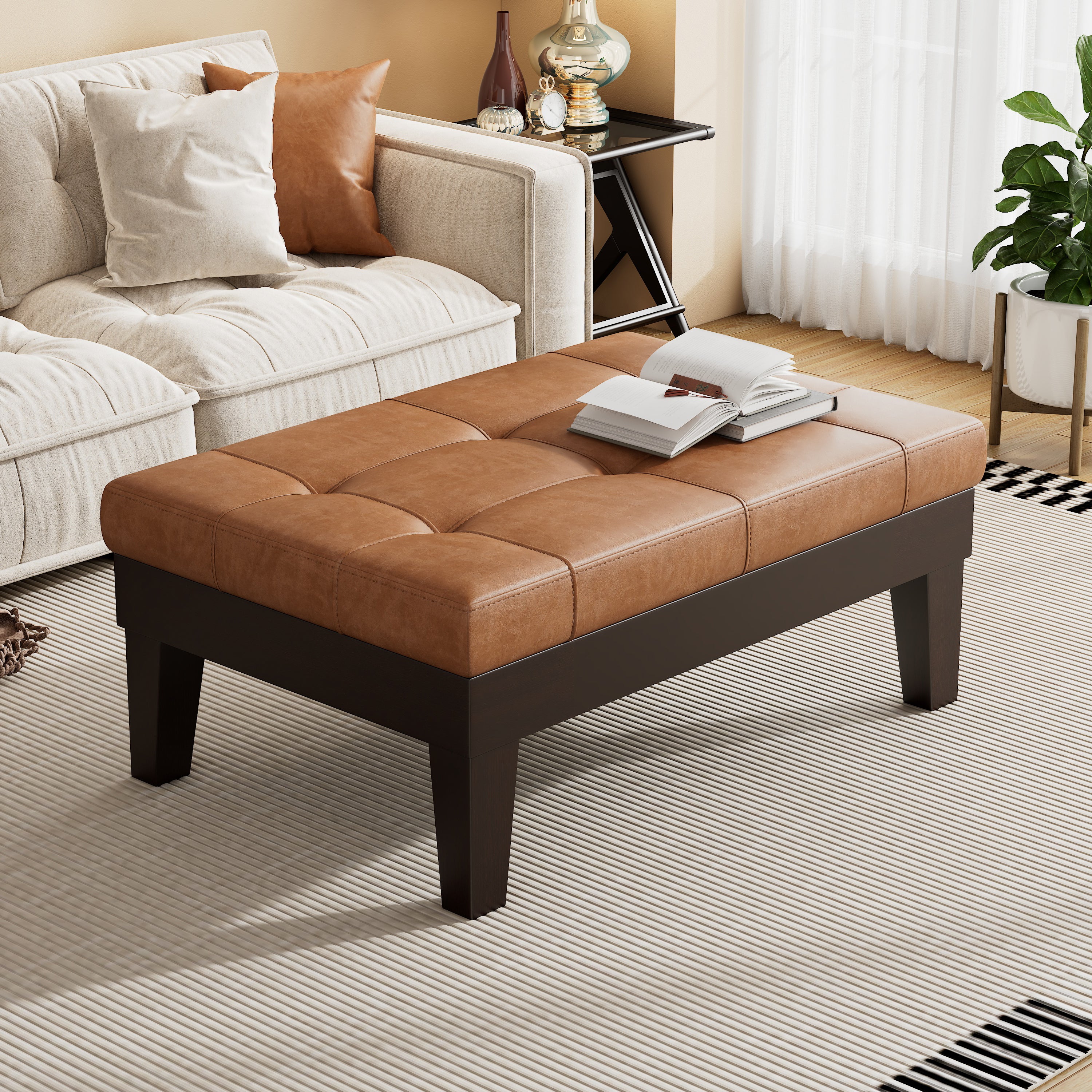Chatham Ottoman with Storage Drawer - Versatile Living Room Furniture for Extra Seating and Organization