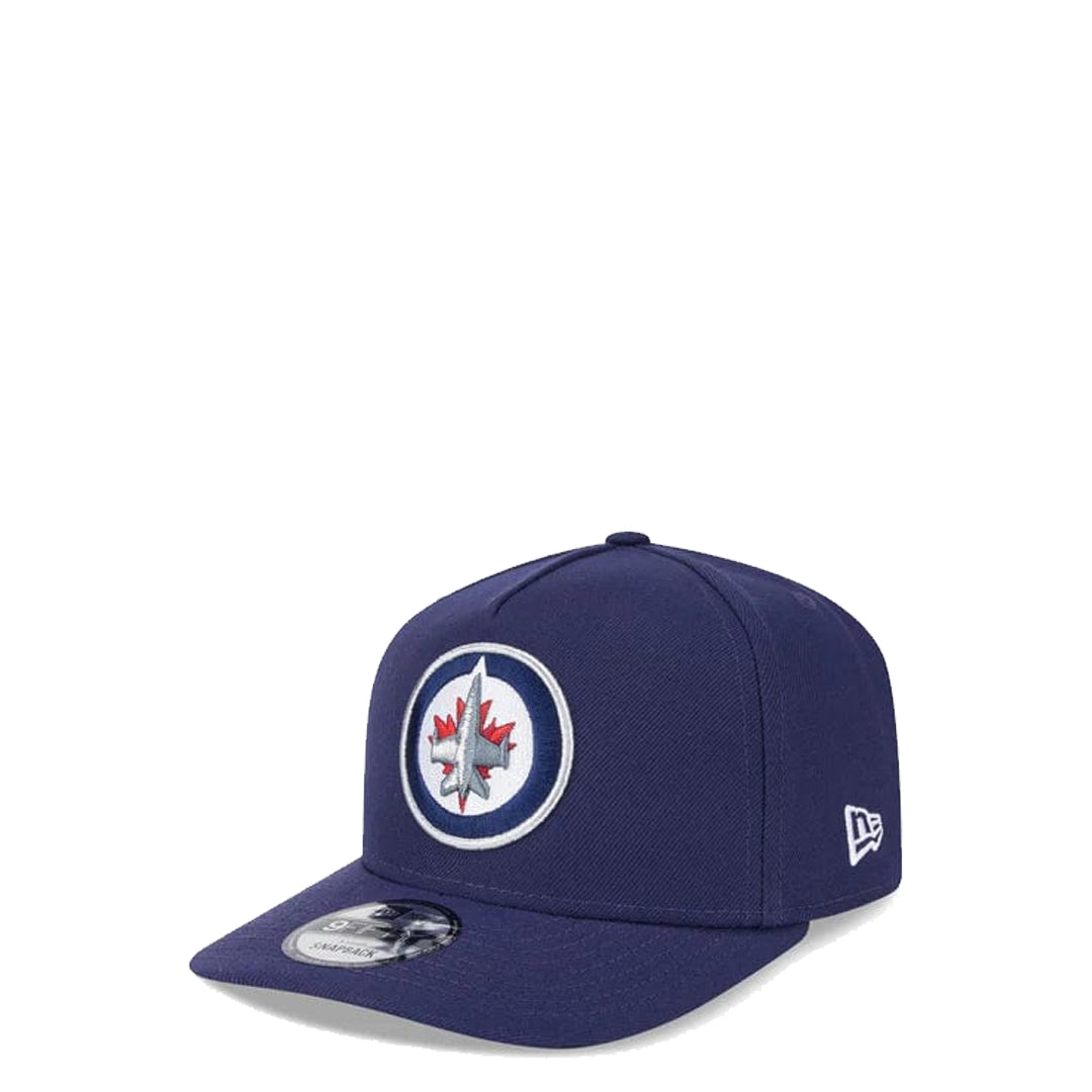 WINNIPEG JETS 9FIFTY SCRIPT A-FRAME SNAPBACK HAT - OFFICIAL NHL TEAM LOGO ADJUSTABLE CAP FOR MEN & WOMEN - PERFECT FOR GAMES, CASUAL WEAR & SPORTS FANS