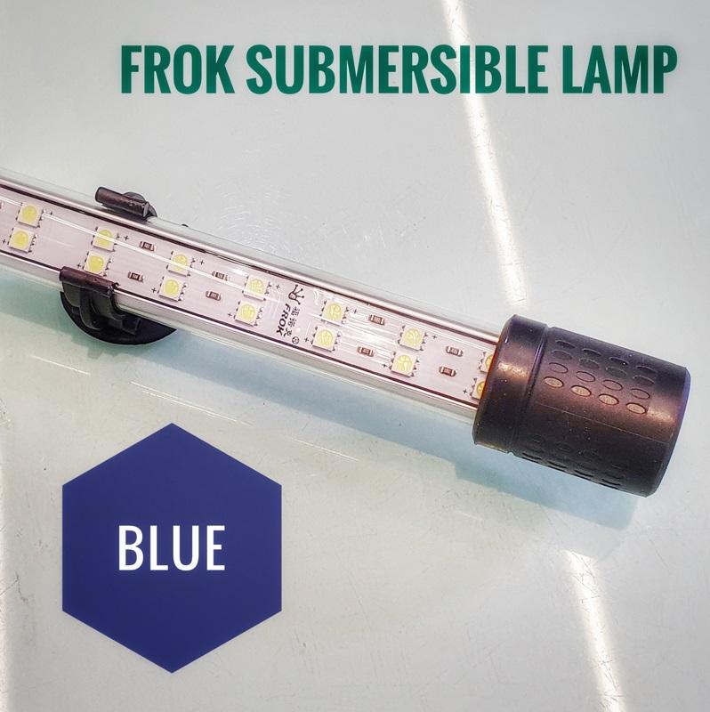 FROK Submersible LED Blue Light (40-180cm) - Underwater Aquarium Lighting for Fish Tanks, Ponds & Decorative Water Features
