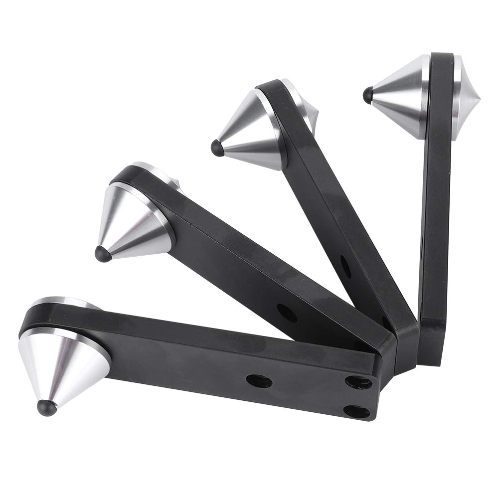 Dilwe 4PCS Aluminum Speaker Shockproof Bracket - HiFi Speaker Spike Set for Bookshelf, Subwoofer, Floor Standing Speakers & Power Amplifiers | Perfect for Home Theater & Audio Setup