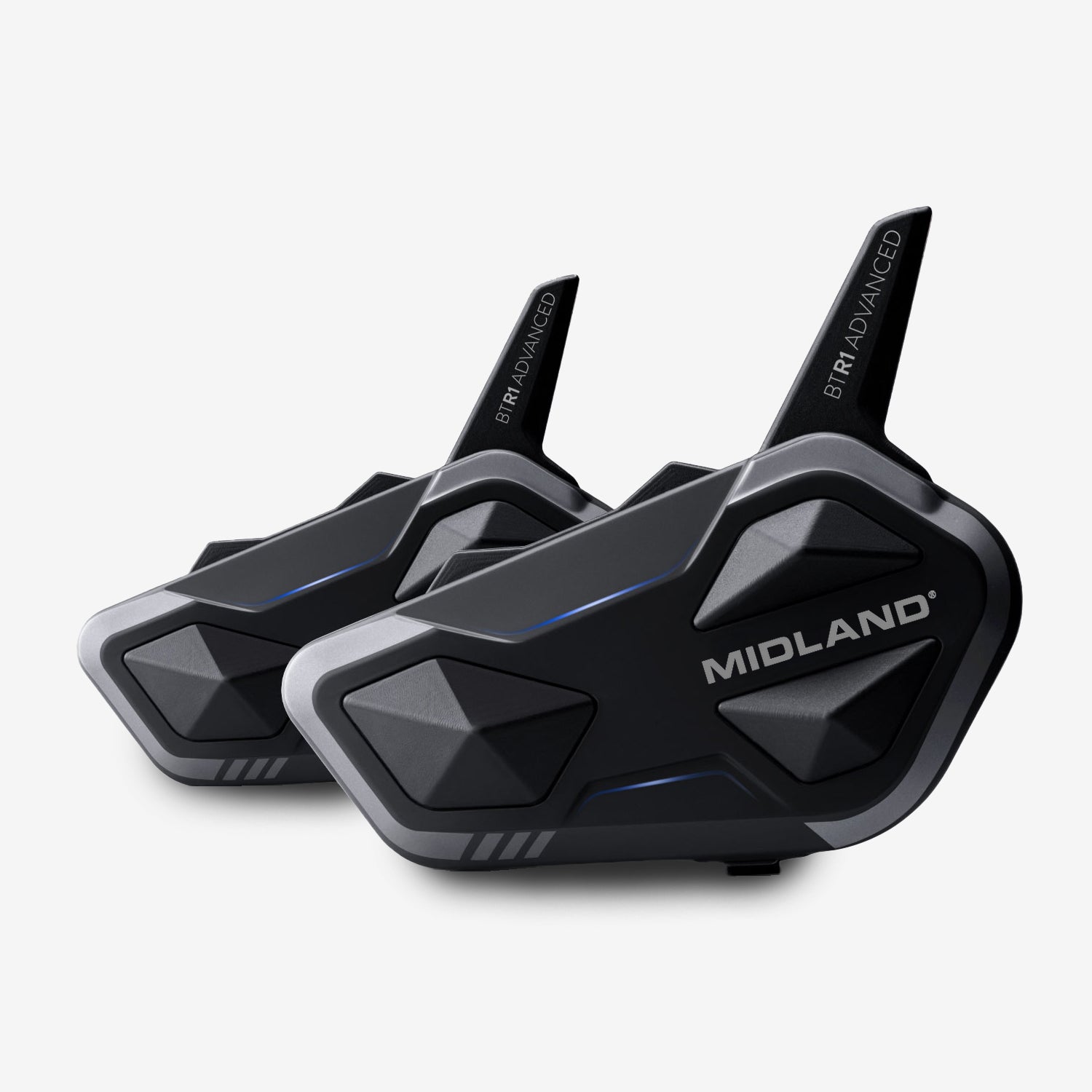 BTR1 Advanced Bluetooth® Intercom Headset 2 Pack - Long Range Wireless Communication for Motorcycle Riders, Bikers & Outdoor Adventures (BTR1TWIN) - Perfect for Group Riding, Road Trips & Off-Road Excursions