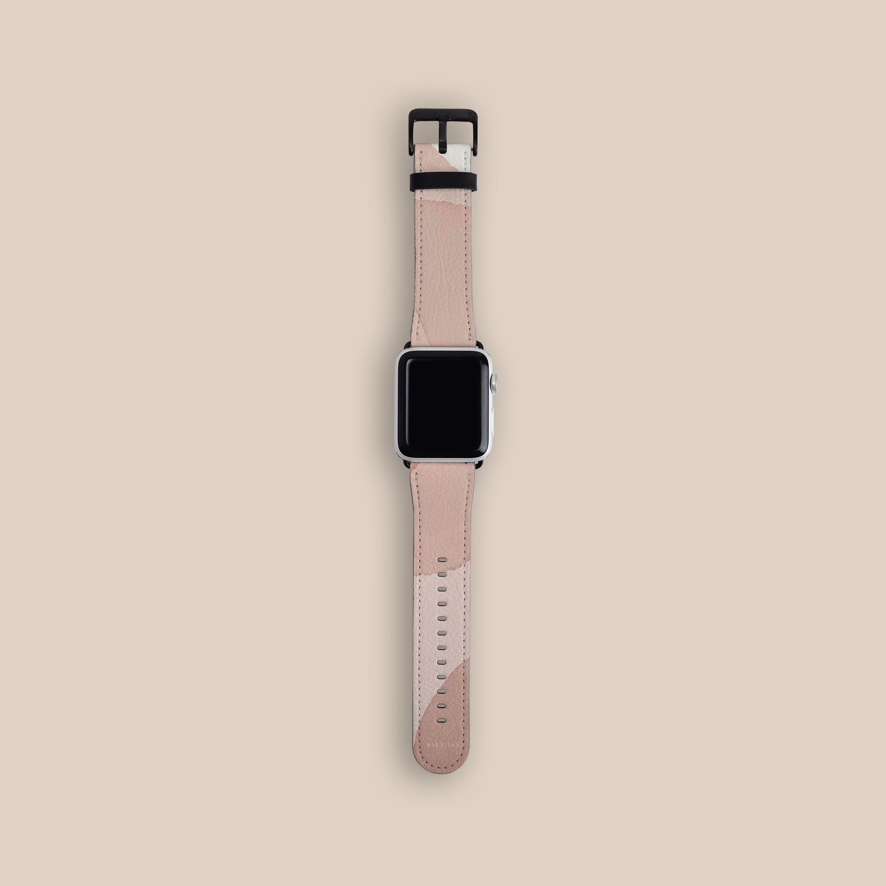Pink Layered Watercolor Apple Watch Band - Stylish & Durable Replacement Strap for Women - Perfect for Workouts, Office & Casual Wear