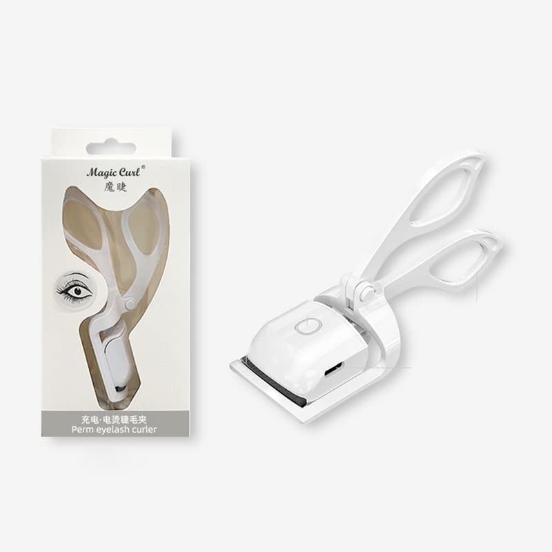 Rechargeable Electric Heated Eyelash Curler with Smart Temperature Control - Portable Lash Curling Tool with Silicone Pad for Natural, Long-Lasting Curls | Perfect for Home Use, Travel & Professional Makeup