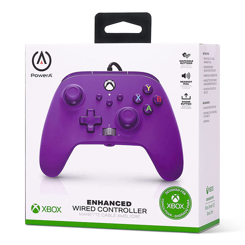 PowerA Wired Controller for Xbox Series X/S - Purple | Enhanced Gaming Experience with Ergonomic Design & Precision Controls | Perfect for Competitive Gaming & Long Play Sessions