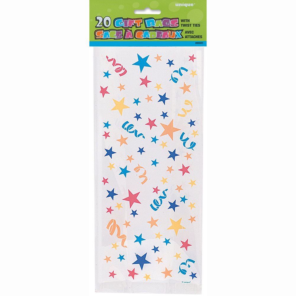 Premium 20-Pack Clear Cellophane Gift Bags for Party Favors, Candy, Treats & Small Gifts – Perfect for Birthdays, Weddings, Baby Showers & Holidays